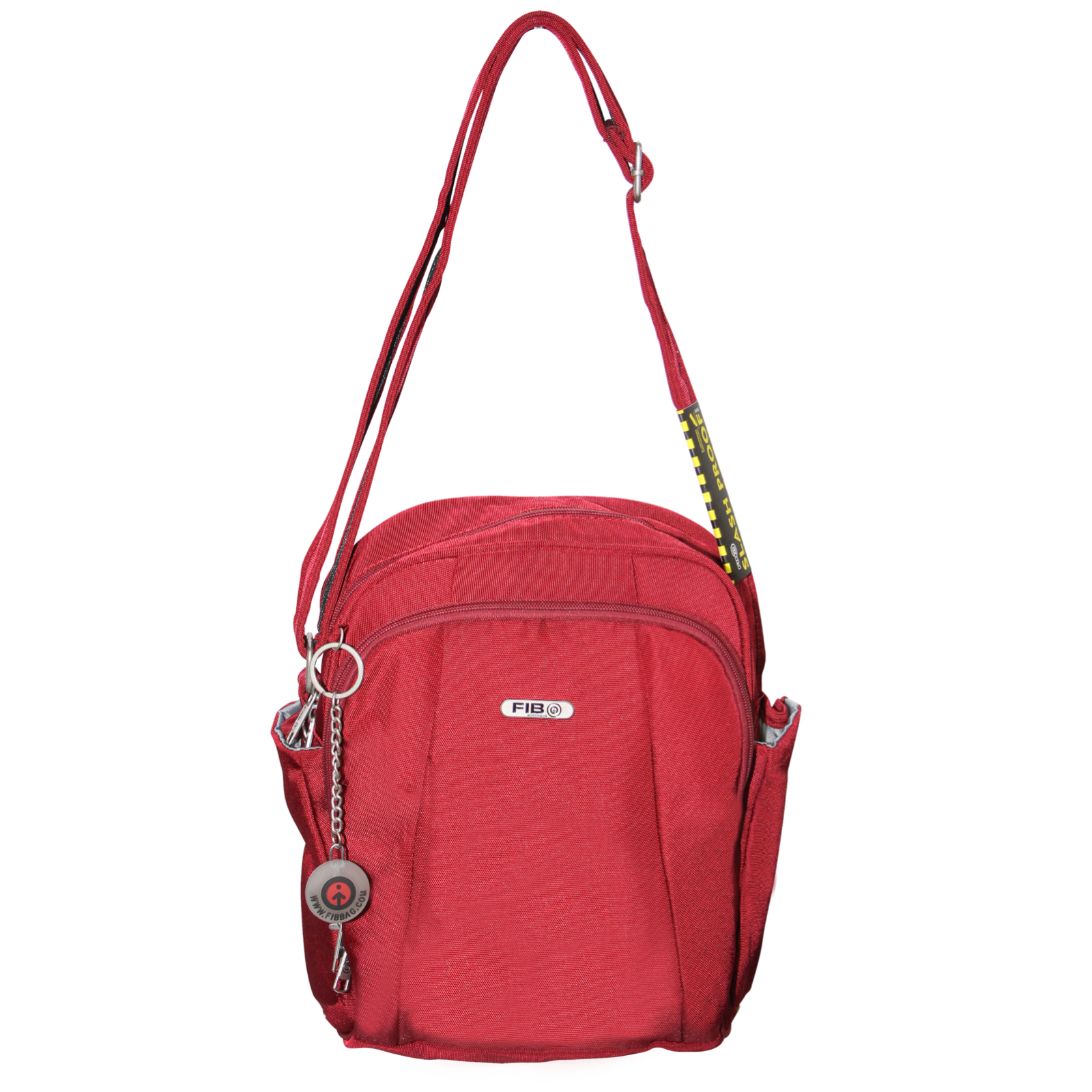 V563-A734NBURGUNDY-150008-00 FIB Mens Tablet Crossover Bag Shoulder Strap Crossbody Satchel Travel - Burgundy - Image 1