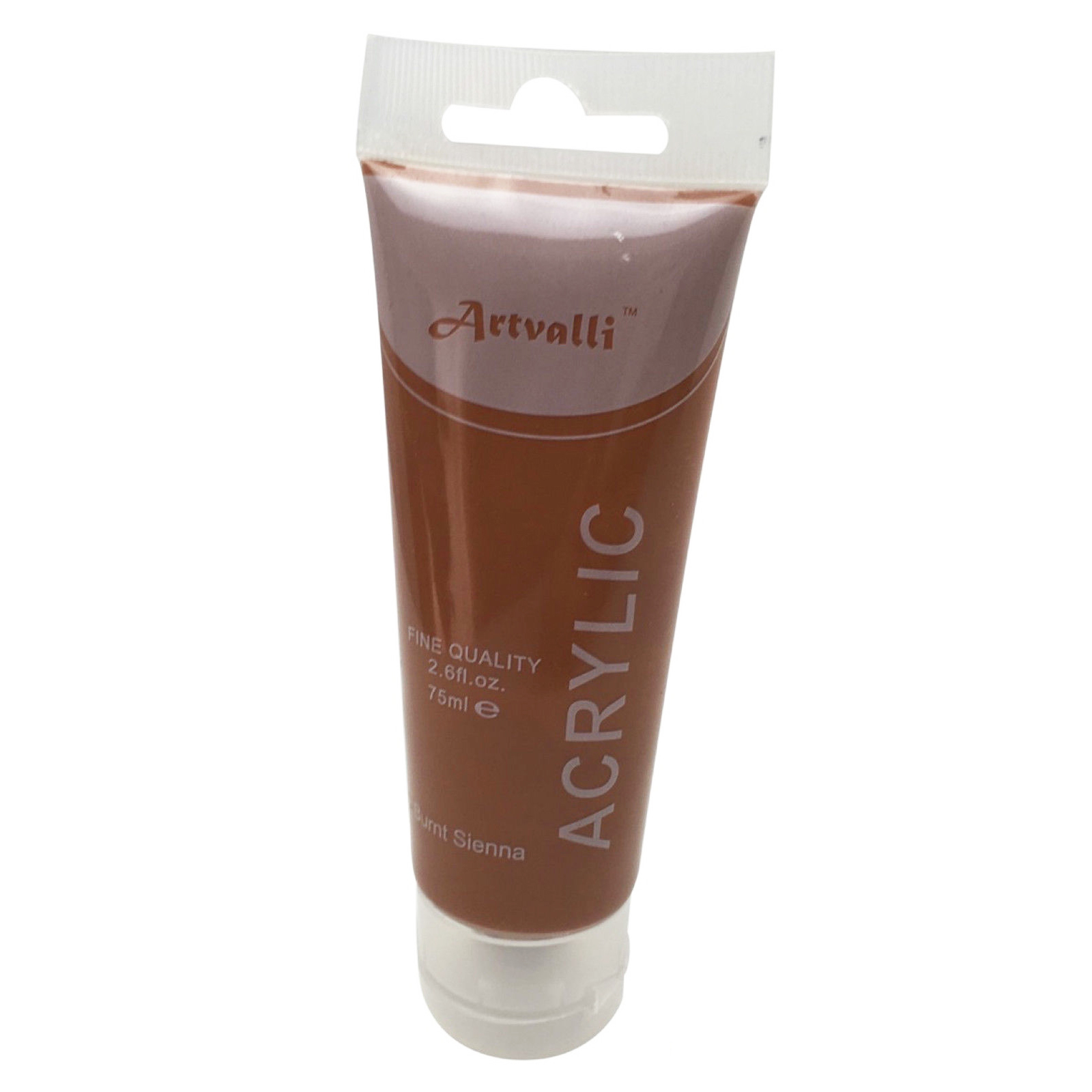 V563-ACRYLICPAINT-BURNTSIENNA-174091-00 ARTISTS ACRYLIC PAINT Craft 75ml Tube Non Toxic Paints Water Based - Burnt Sienna - Image 1