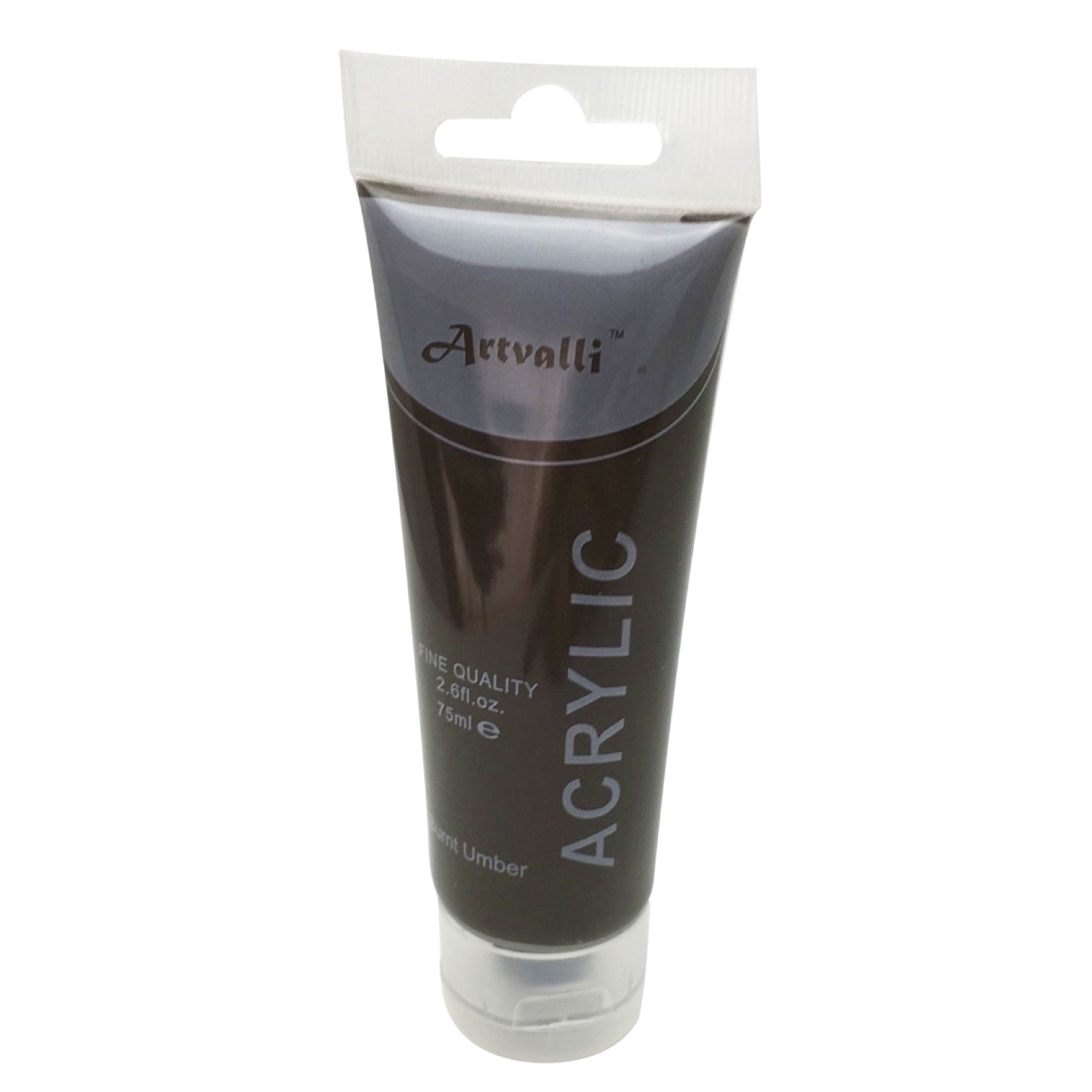 V563-ACRYLICPAINT-BURNTUMBER-174093-00 ARTISTS ACRYLIC PAINT Craft 75ml Tube Non Toxic Paints Water Based - Burnt Umber - Image 1