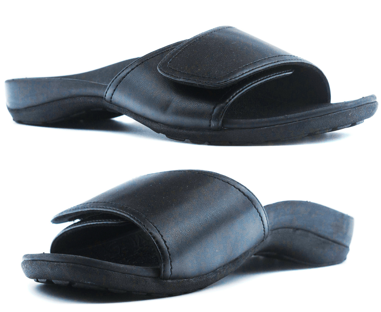 V563-AGO08A03-BK-36-202503051845-00 Axign Orthotic Slides Slip On Thongs Slippers Flip Flops - Black - EUR 36 (Mens UK3/Ladies US5) - Image 1
