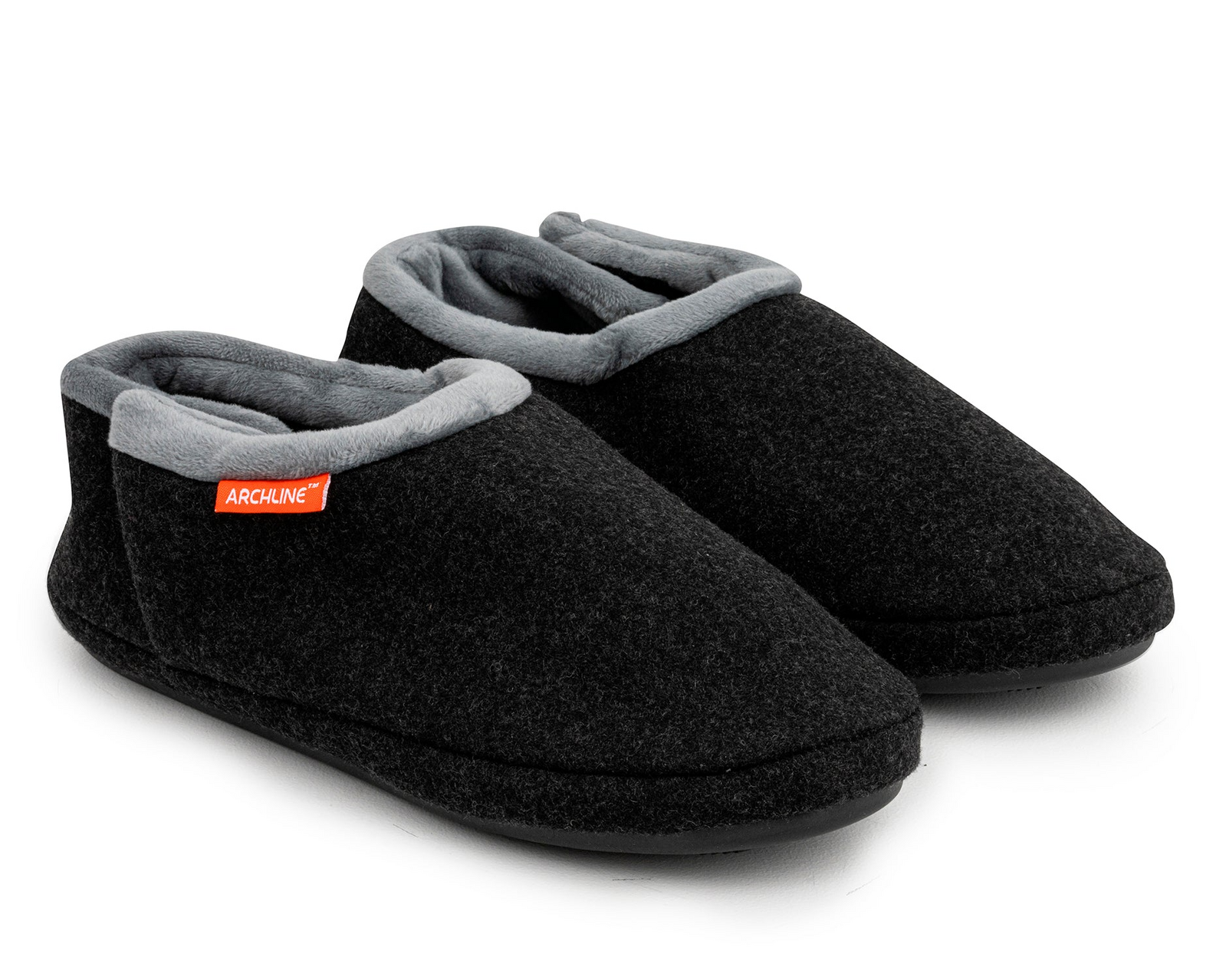 V563-ARCHLINE-CLSD-CHMARL-35-202507251110-00 ARCHLINE Orthotic Slippers CLOSED Arch Scuffs Orthopedic Moccasins Shoes in Charcoal Marle - EUR 35 - Image 1
