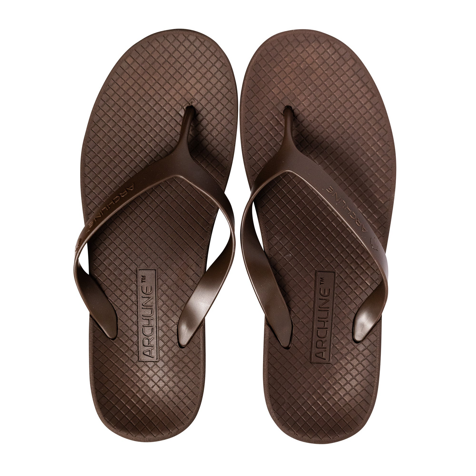 V563-ARCHLINE-THNGS-BRN-BRN-36-202507251220-00 ARCHLINE Orthotic Thongs Arch Support Shoes Footwear Flip Flops Orthopedic - Brown/Brown - EUR 36 - Image 1