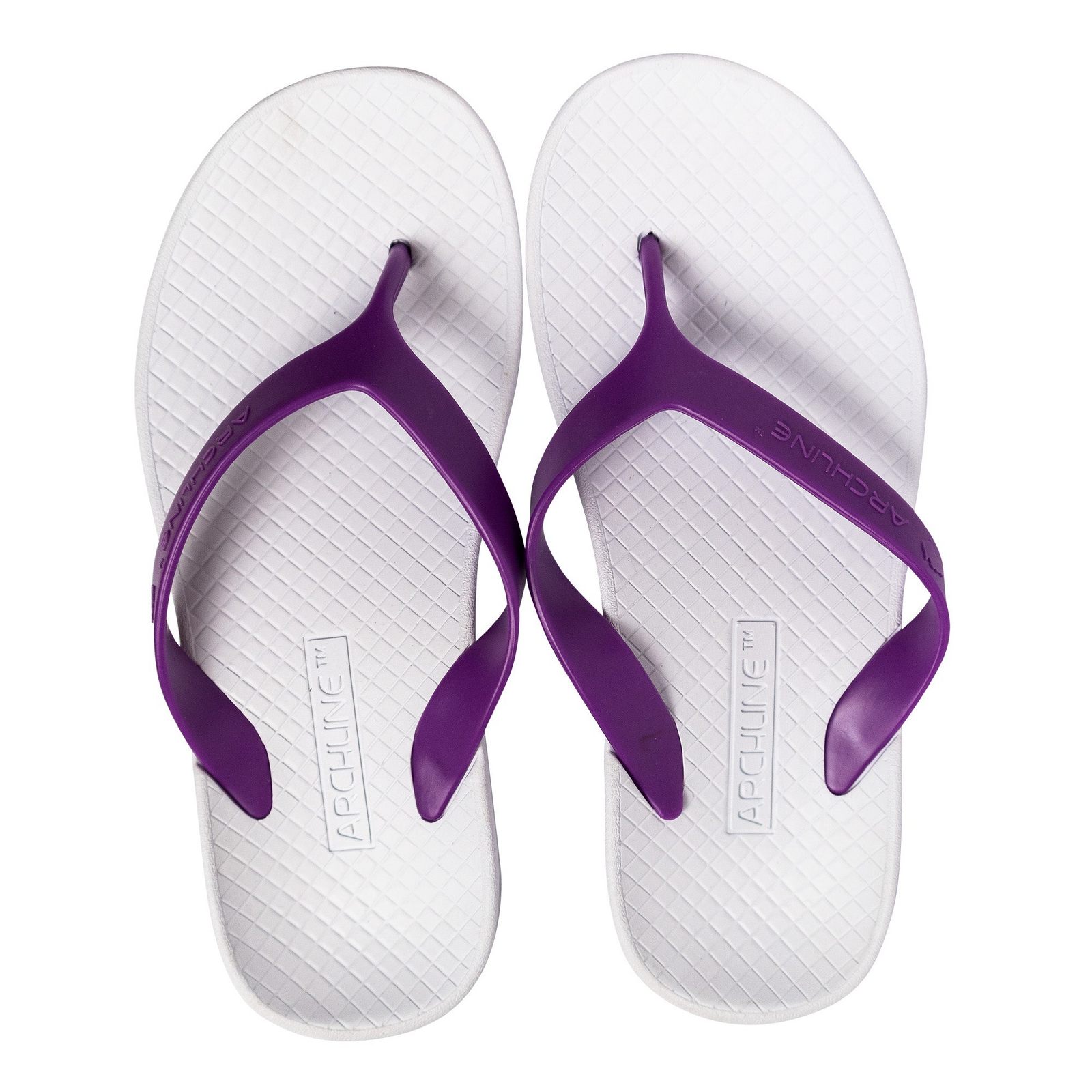 V563-ARCHLINE-THNGS-WH-FU-35-202507251200-00 ARCHLINE Orthotic Thongs Arch Support Shoes Footwear Flip Flops Orthopedic - White/Fuchsia - EUR 35 - Image 1