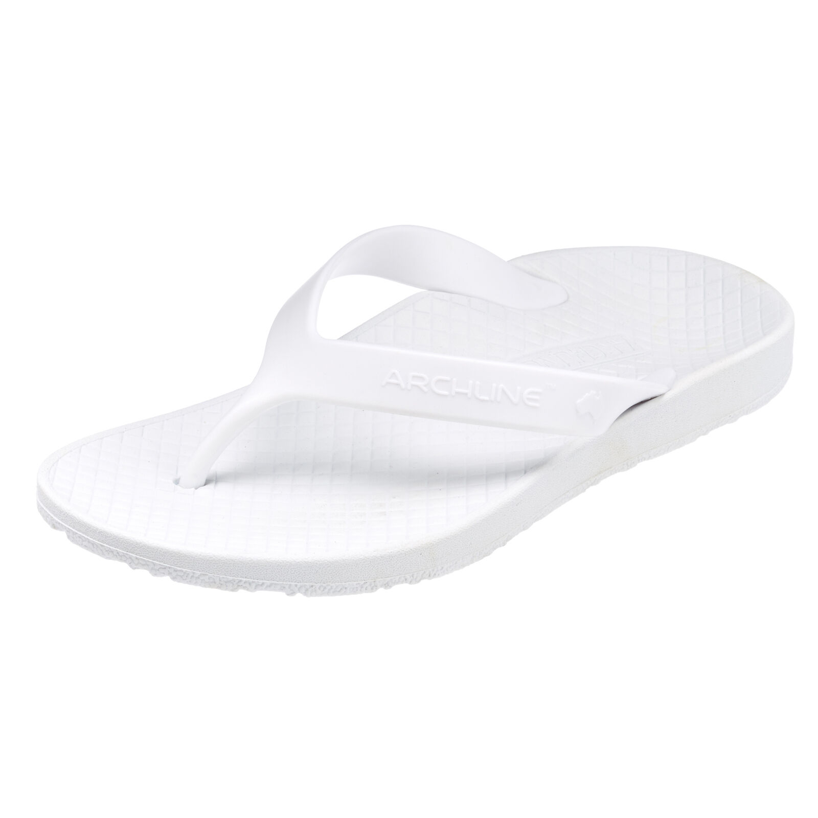 V563-ARCHLINE-THNGS-WH-WH-42-202507251140-00 ARCHLINE Orthotic Thongs Arch Support Shoes Footwear Flip Flops Orthopedic - White/White - EUR 42 - Image 1