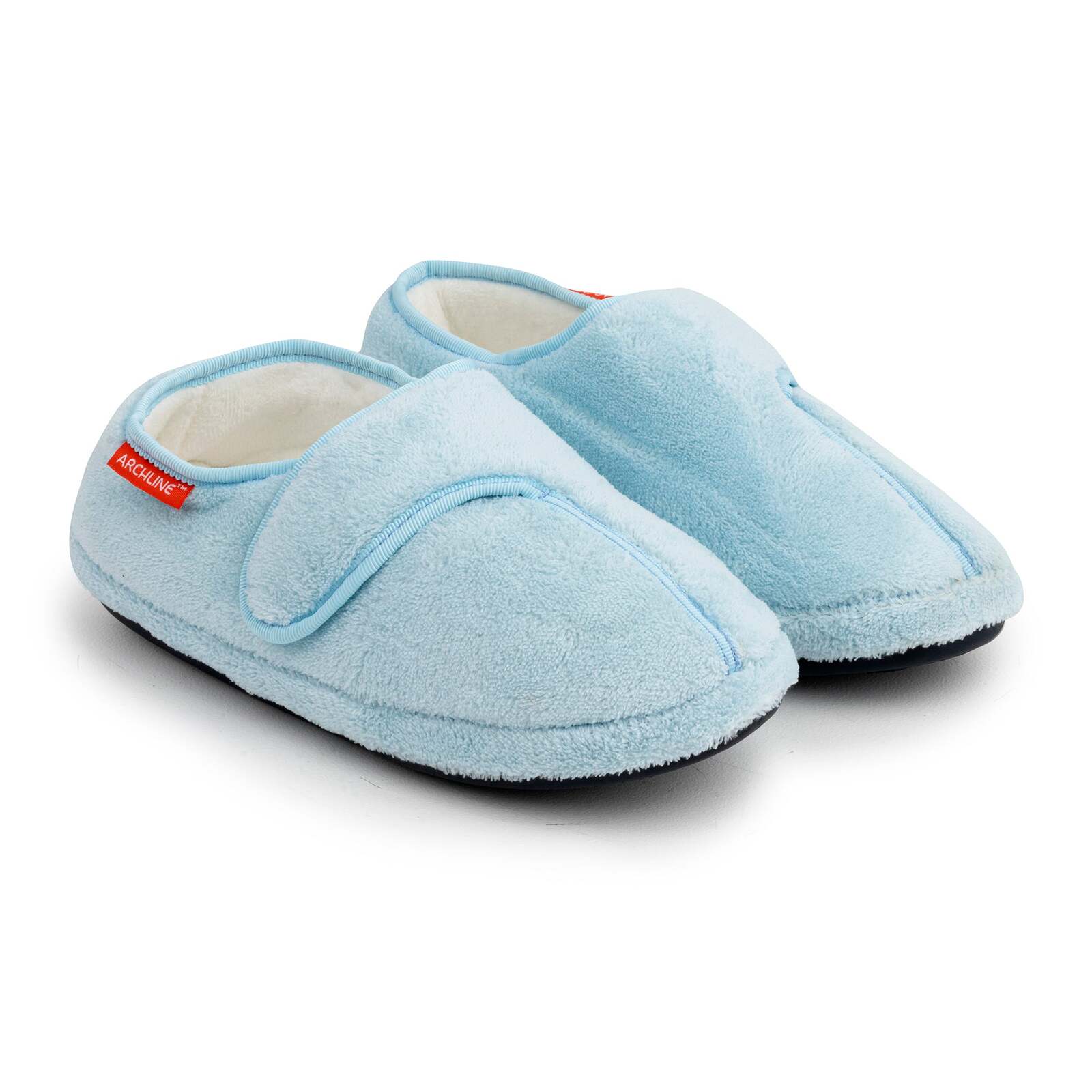 V563-AS111-37-202503051615-00 ARCHLINE Orthotic Plus Slippers Closed Scuffs Pain Relief Moccasins - Baby Blue - EU 37 - Image 1