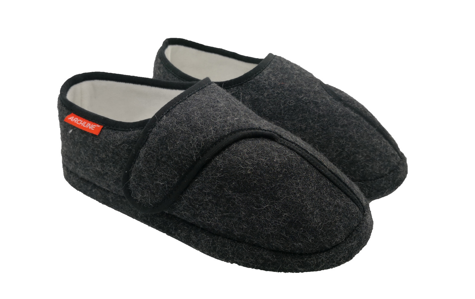 V563-AS801-CHARCOAL-40-140055-00 ARCHLINE Orthotic Plus Slippers Closed Scuffs Pain Relief Moccasins - EUR 40 - Image 1