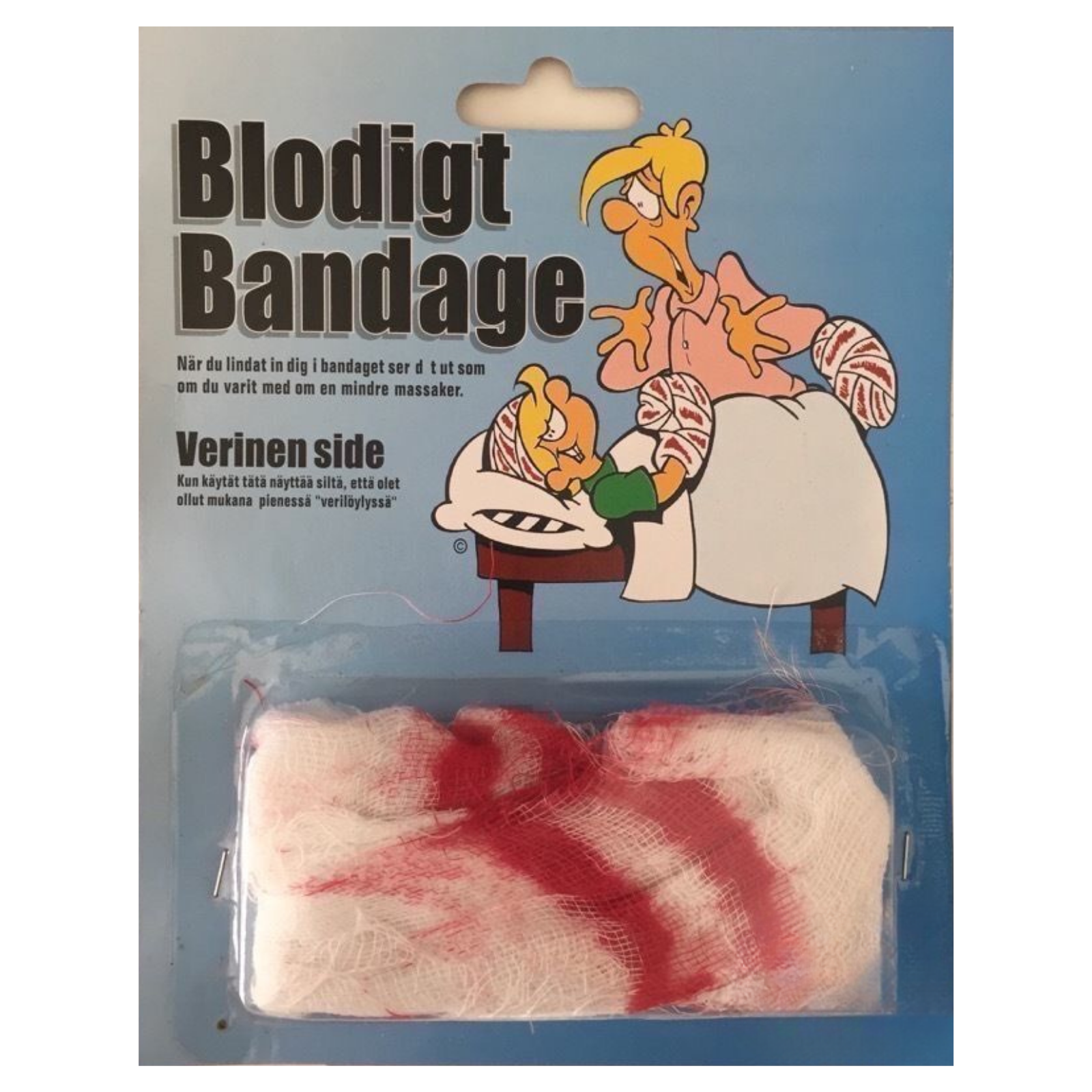 V563-BANDAGE-185616-00 FAKE BLOOD BANDAGE Costume Party Halloween Fancy Dress Tearable Gore - Image 1