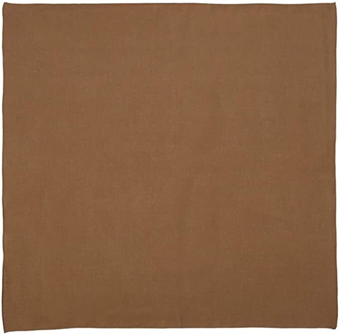V563-BANDANA-PLAINBRN-202503051505-00 BANDANA Paisley 100% COTTON Head Wrap Durag Bandanna Summer Biker Scarf Mask - Brown (Plain) - Image 1