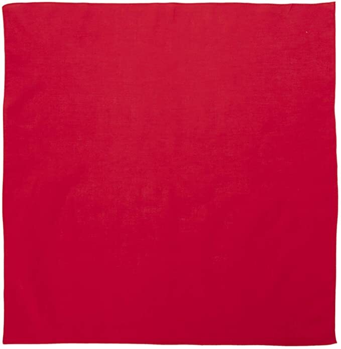 V563-BANDANA-PLAINRED-202503051440-00 BANDANA Paisley 100% COTTON Head Wrap Durag Bandanna Summer Biker Scarf Mask - Red (Plain) - Image 1