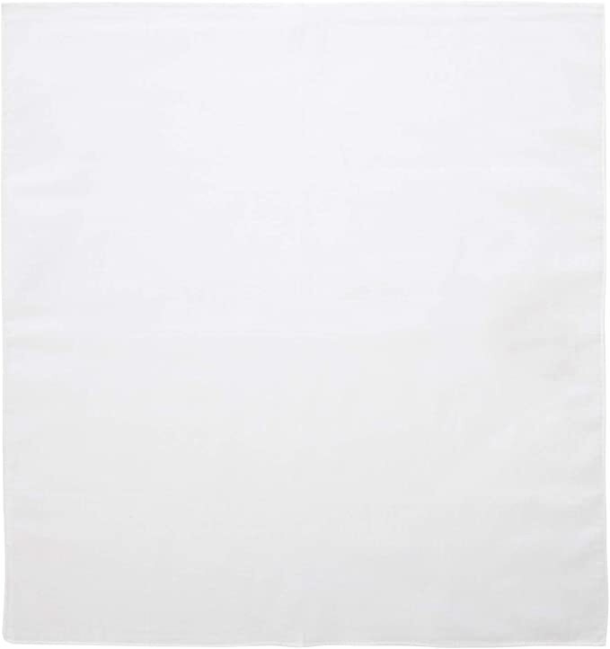 V563-BANDANA-PLAINWHT-202503051457-00 BANDANA Paisley 100% COTTON Head Wrap Durag Bandanna Summer Biker Scarf Mask - White (Plain) - Image 1