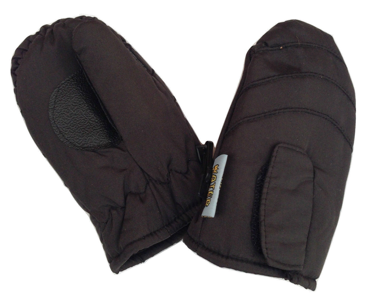V563-BF683-BLK-1SYZ-210998-00 Kids Ski Gloves Mittens Waterproof Thermal Winter Snow Boys Girls Lined - Black - One Size (3-6 Years Old) - Image 1