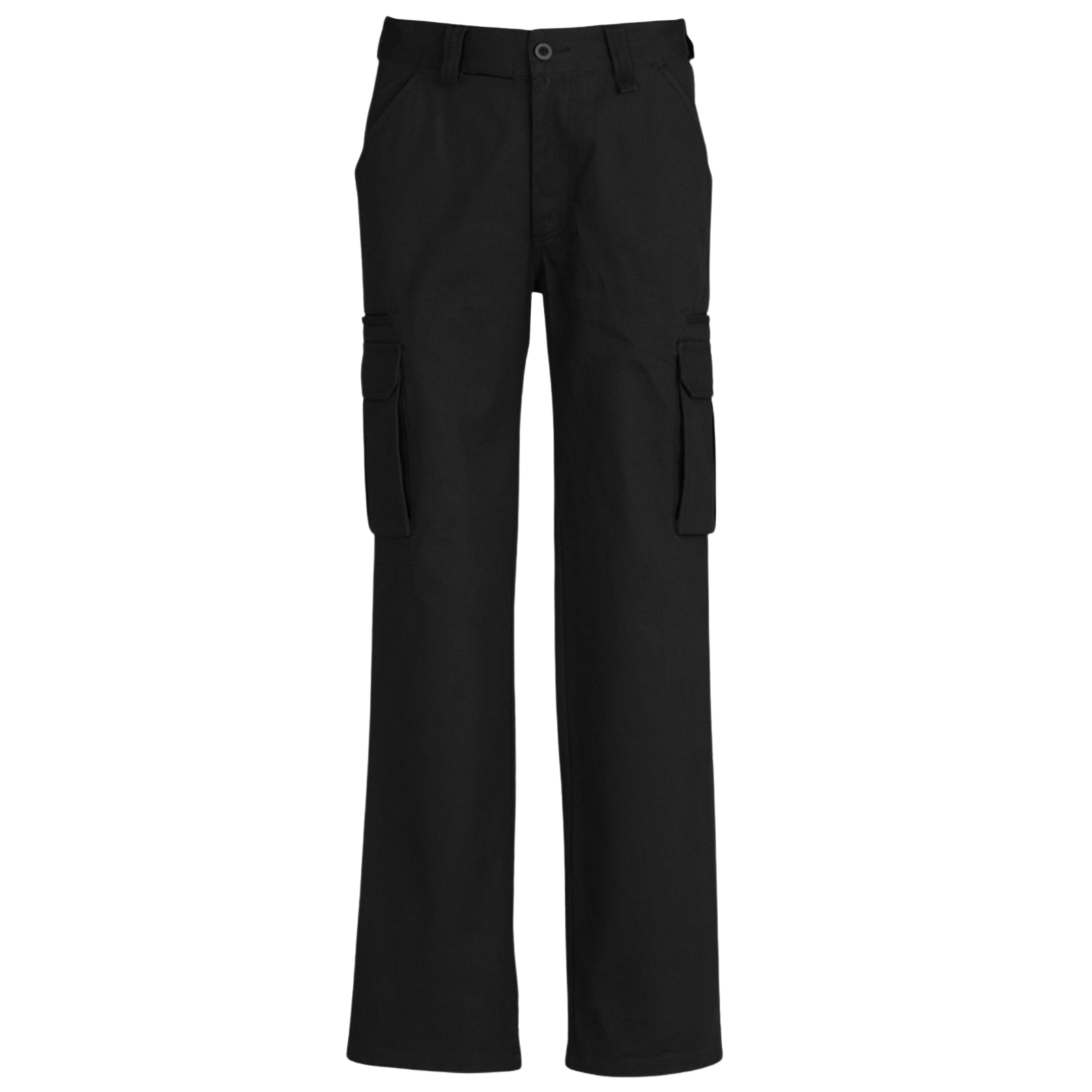 V563-BR-310GSM-BLK-112-202503051852-00 Mens CARGO PANTS Work Wear Trousers 100% COTTON Tradie Pockets Military 310gsm - Black - 112"" - Image 1