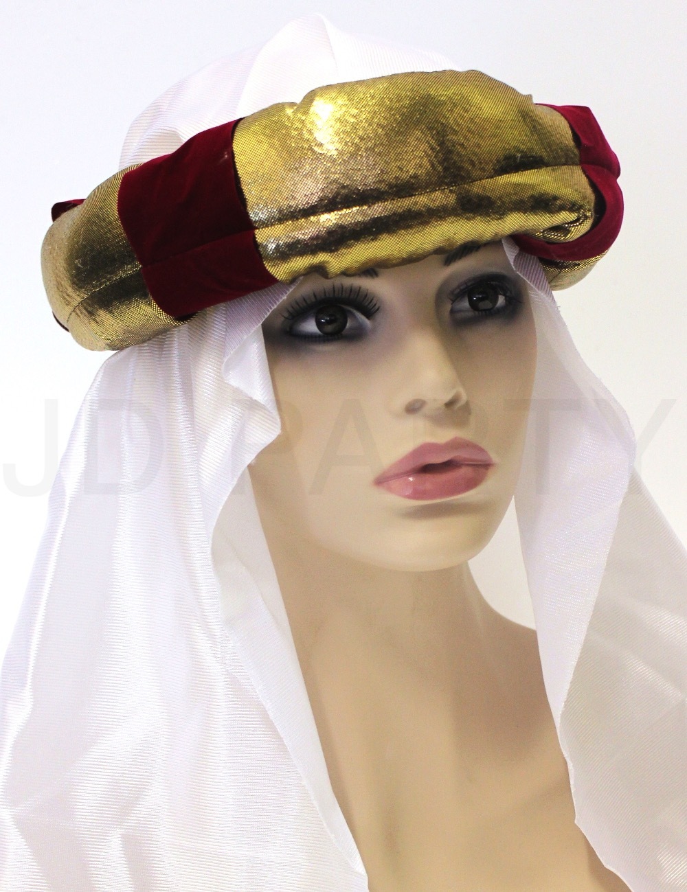 V563-BR-ARABD-PRINCEHAT-184501-00 Arabian Desert Prince Hat Headpiece Costume Party Fancy Dress Arabic - Image 1