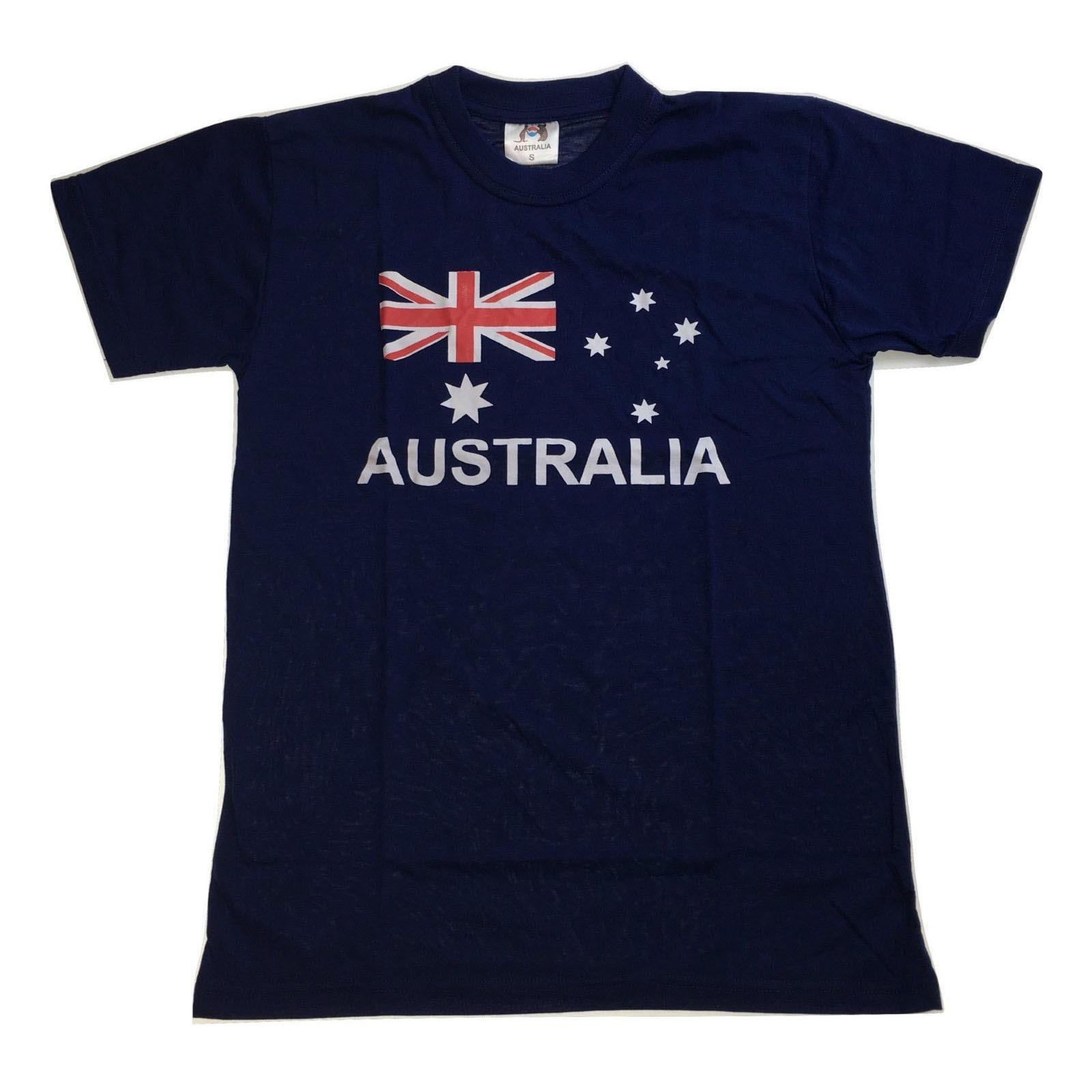 V563-BR-AUST-BLU-XXL-202503030925-00 Adult AUSTRALIAN T Shirt Australia Day 100% COTTON Souvenir Tee Top Flag - Blue - XX-Large - Image 1
