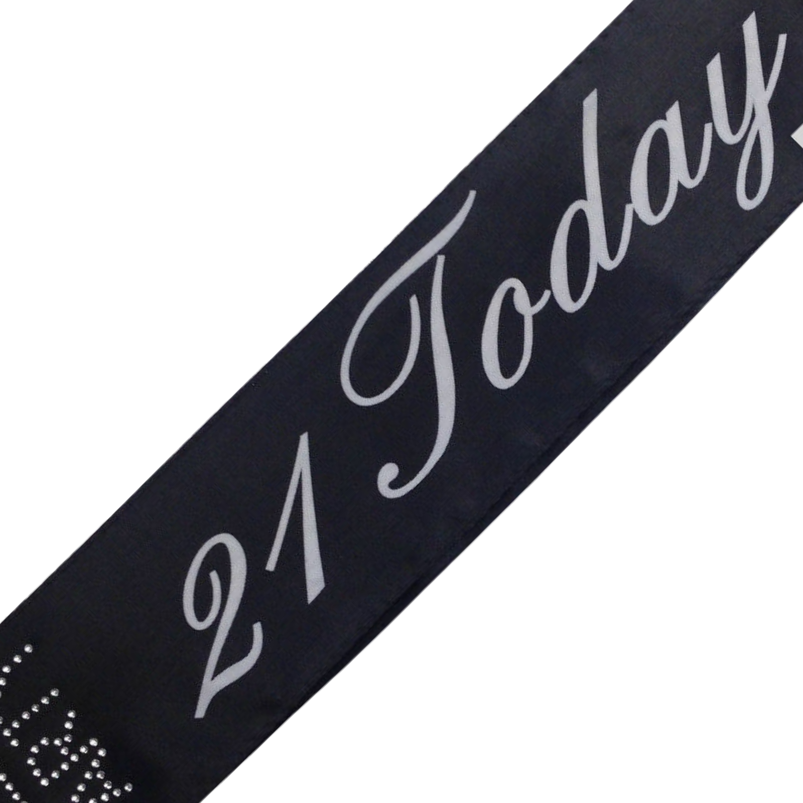 V563-BR-BEDAYSASH-21TBK-184677-00 21st Birthday Sash 21 Today! Girls Night Party Costume Celebration Bday - Black - Image 1
