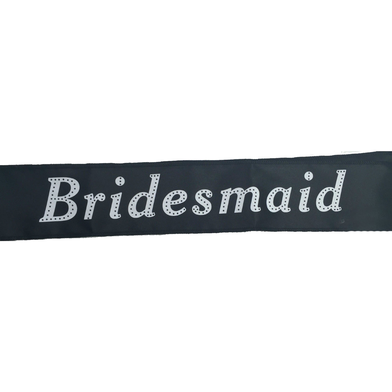 V563-BR-BTBSASH-BBLK-202503051515-00 HEN'S NIGHT SASH Party Girls Wedding Bridesmaid Bridal Bride To Be Satin Sashes - Bridesmaid (Black) - Image 1