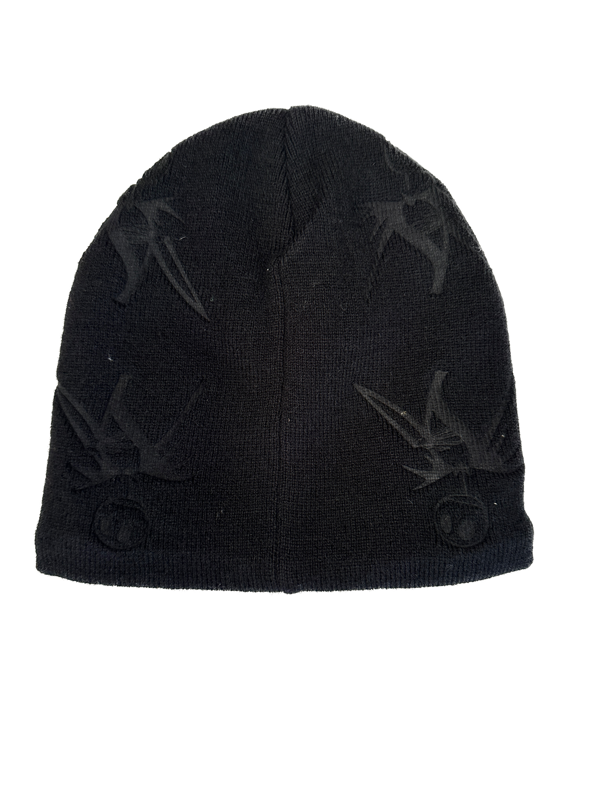 V563-BR-CAP2949-BLK-202503051511-00 Thermal Insulated Fine Ski Knit Heat Print Beanie Hat Warm Winter Cap - Black - One Size - Image 1