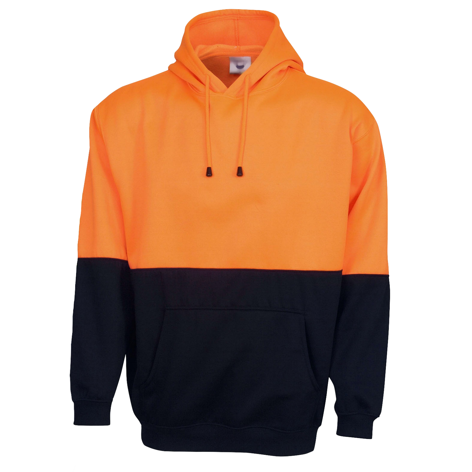 V563-BR-FLECHDIE-ORG-3XL-202503051520-00 HI VIS POLAR FLEECE HOODIE Jumper Safety Workwear Fleecy Jacket Unisex - Orange - 3XL - Image 1