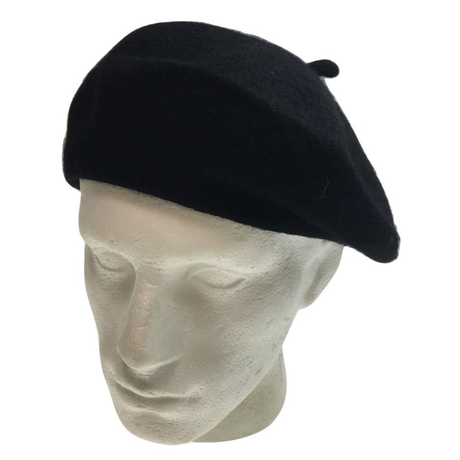 V563-BR-FRENCHBERET-BLK-202503051520-00 Unisex FRENCH BERET HAT sboy Military Cap Winter Warm Army Style Beanie - Black - Image 1