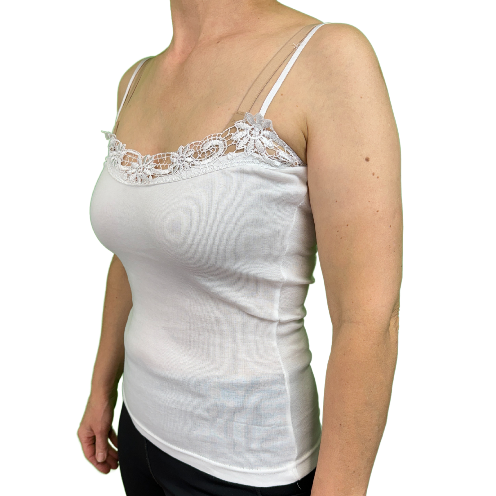 V563-BR-GW0101-NTL-20-22-202503051640-00 Womens Camisole Top Cami Strap Top Singlet Summer Basic Tank Shirt - Natural - 20-22 - Image 1