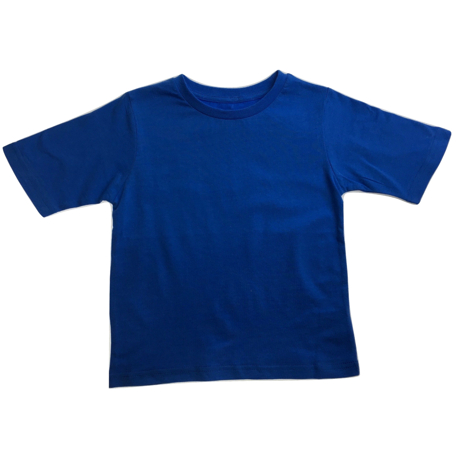 V563-BR-KDSPLAINTEE-BRHTBLU-5-202503051121-00 KIDS PLAIN T SHIRT Childrens Child 100% COTTON Boys Girls Basic Blank Tee Top - Bright Blue - 5 - Image 1