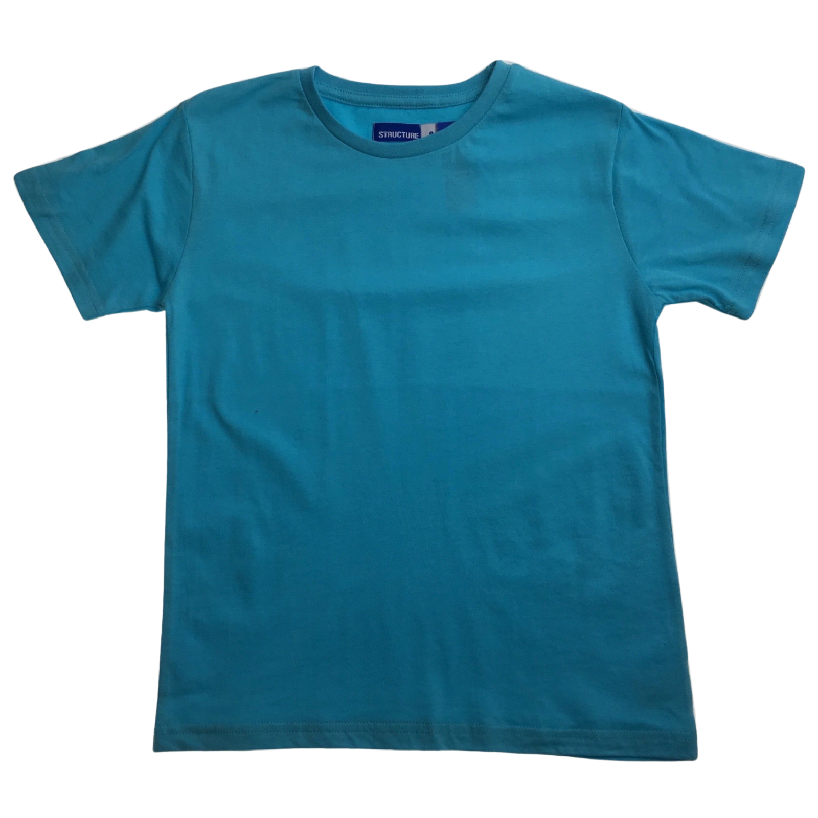 V563-BR-KDSPLAINTEE-BRHTMNT-8-202503051120-00 KIDS PLAIN T SHIRT Childrens Child 100% COTTON Boys Girls Basic Blank Tee Top - Bright Mint - 8 - Image 1