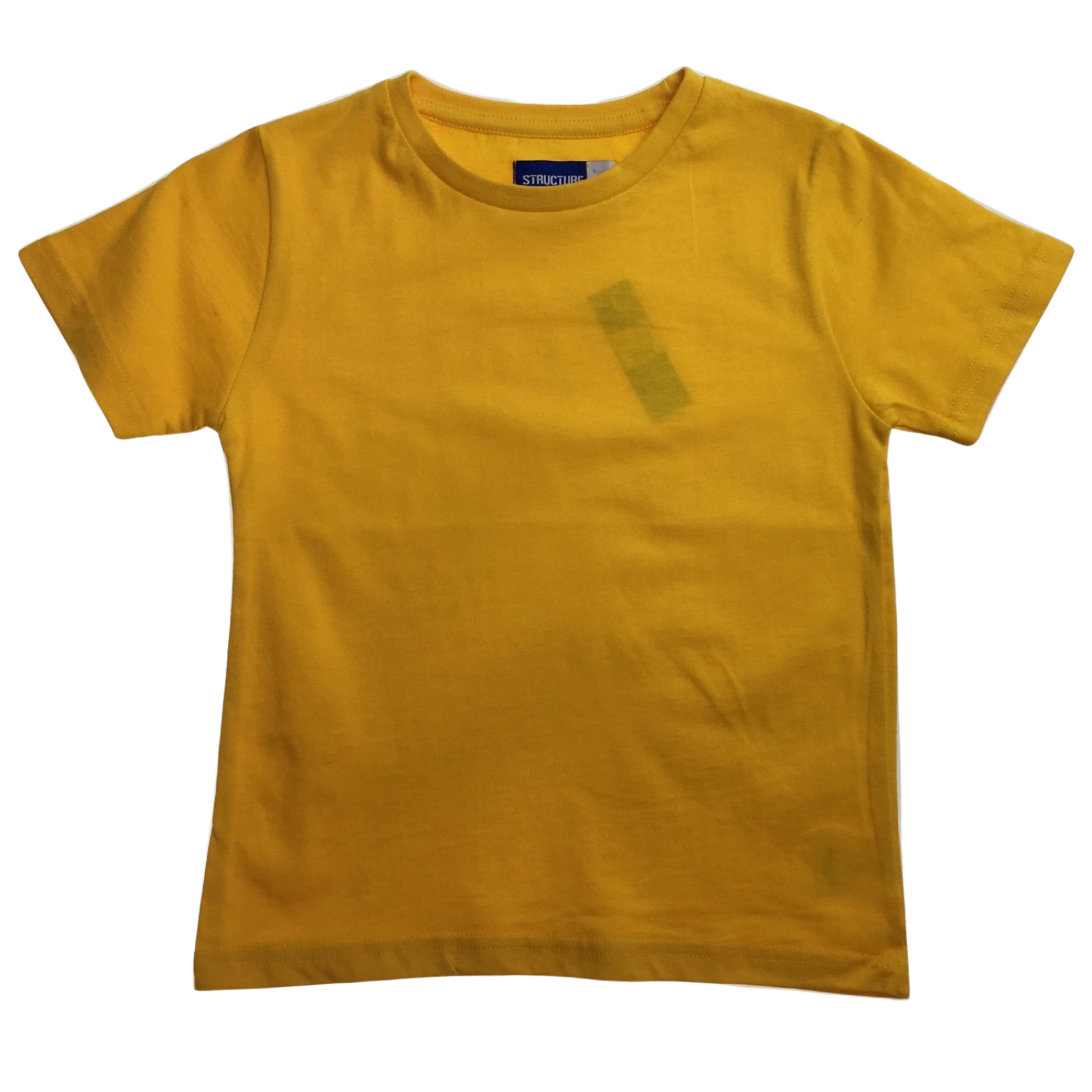 V563-BR-KDSPLAINTEE-GLD-14-202503051120-00 KIDS PLAIN T SHIRT Childrens Child 100% COTTON Boys Girls Basic Blank Tee Top - Gold - 14 - Image 1