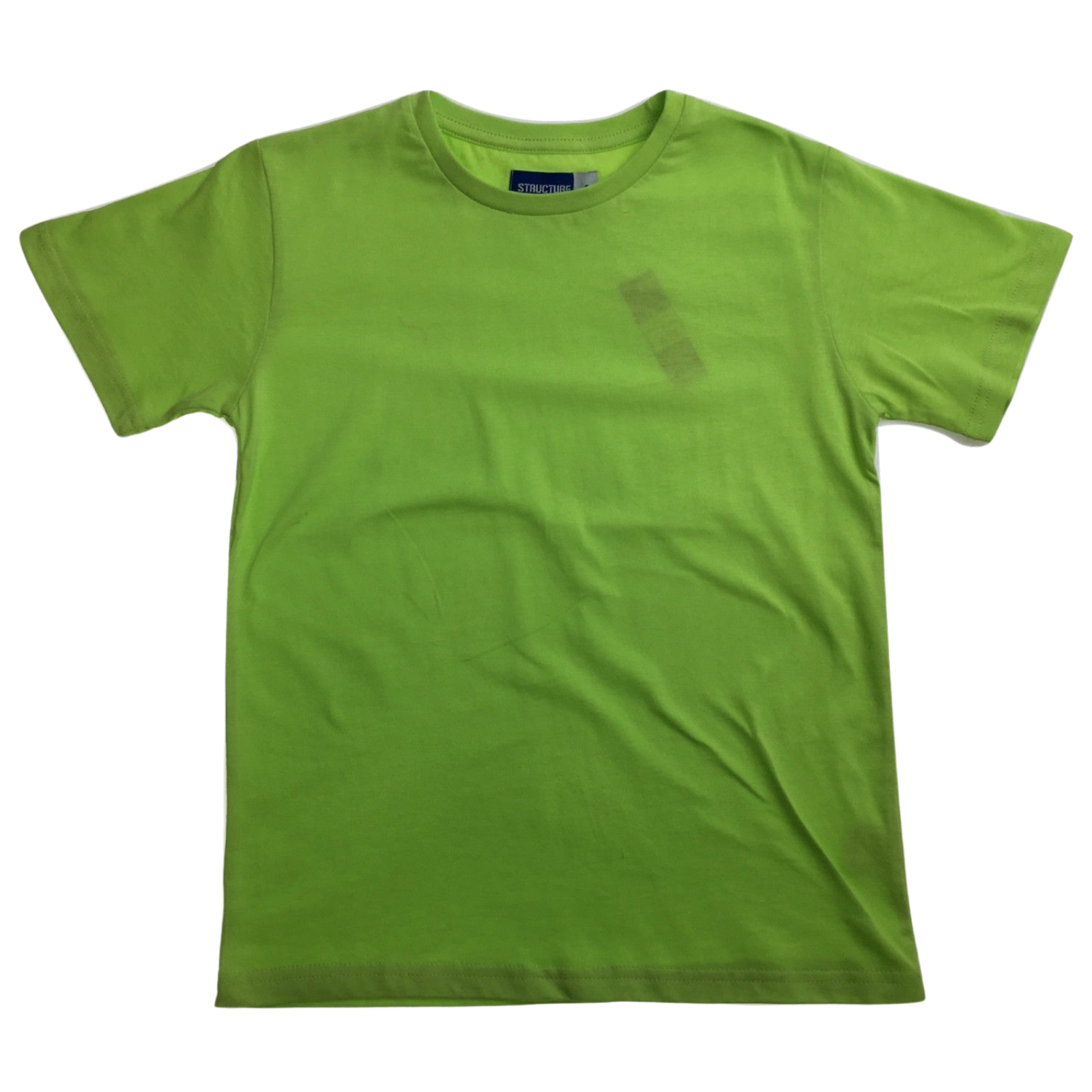 V563-BR-KDSPLAINTEE-LME-14-202503051115-00 KIDS PLAIN T SHIRT Childrens Child 100% COTTON Boys Girls Basic Blank Tee Top - Lime - 14 - Image 1
