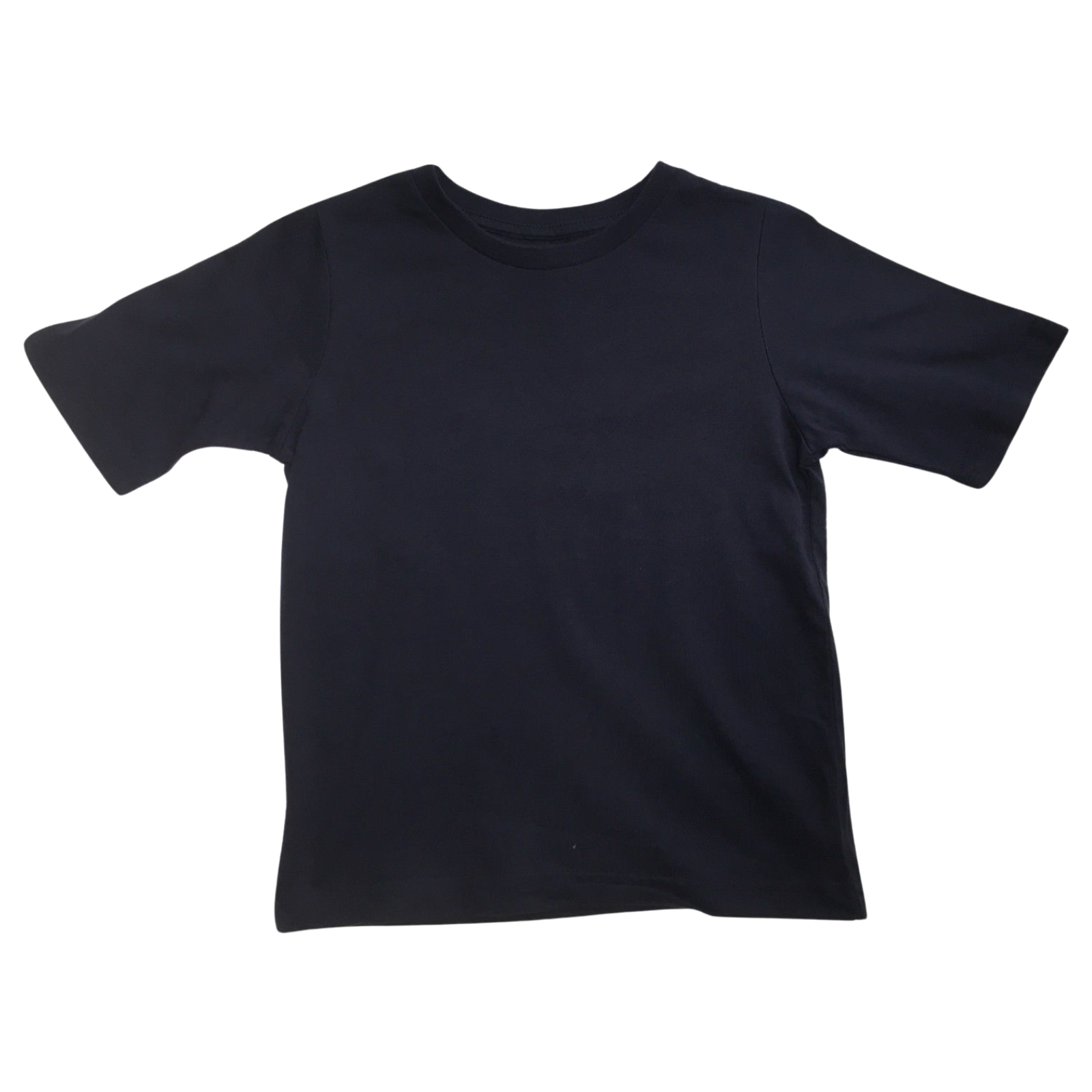 V563-BR-KDSPLAINTEE-NVY-8-202503051115-00 KIDS PLAIN T SHIRT Childrens Child 100% COTTON Boys Girls Basic Blank Tee Top - Navy - 8 - Image 1