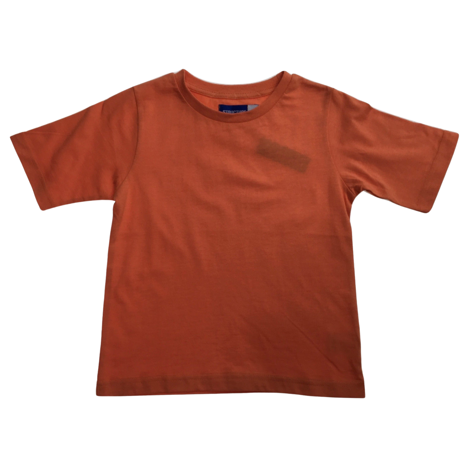 V563-BR-KDSPLAINTEE-ORNG-4-202503051111-00 KIDS PLAIN T SHIRT Childrens Child 100% COTTON Boys Girls Basic Blank Tee Top - Orange - 4 - Image 1