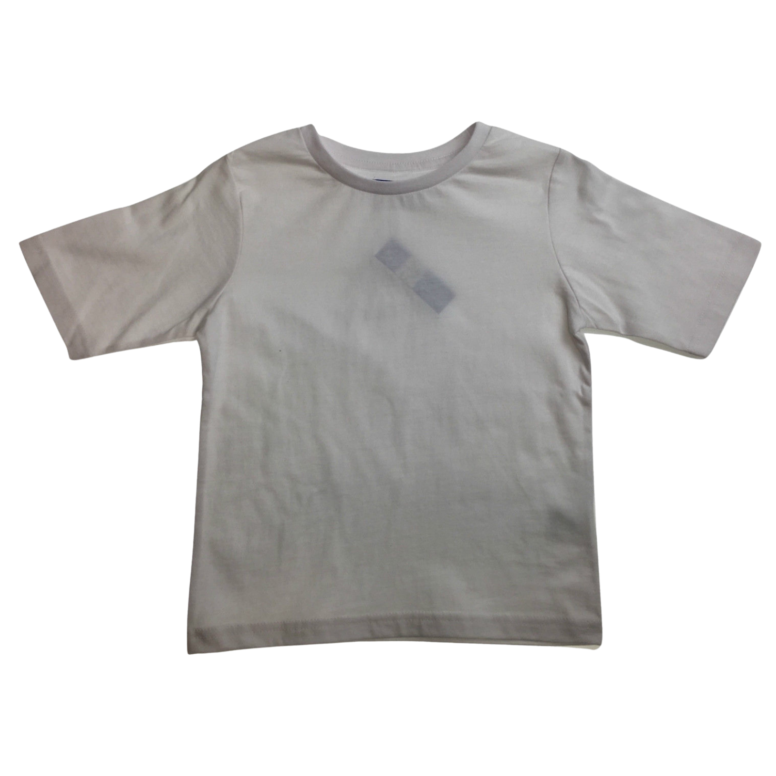 V563-BR-KDSPLAINTEE-WHT-14-202503051110-00 KIDS PLAIN T SHIRT Childrens Child 100% COTTON Boys Girls Basic Blank Tee Top - White - 14 - Image 1