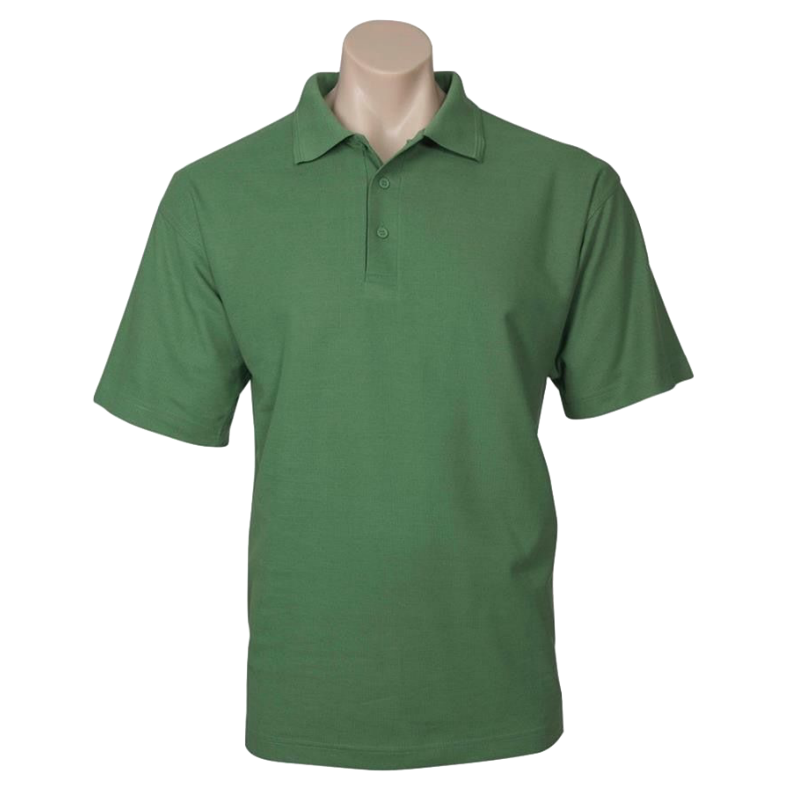 V563-BR-PSHRT-APLEGRN-3XL-202503072111-00 Mens Polo Top Shirt Plain Casual Short Sleeve Pique Knit Basic UPF T-Shirt - Apple Green - 3XL - Image 1