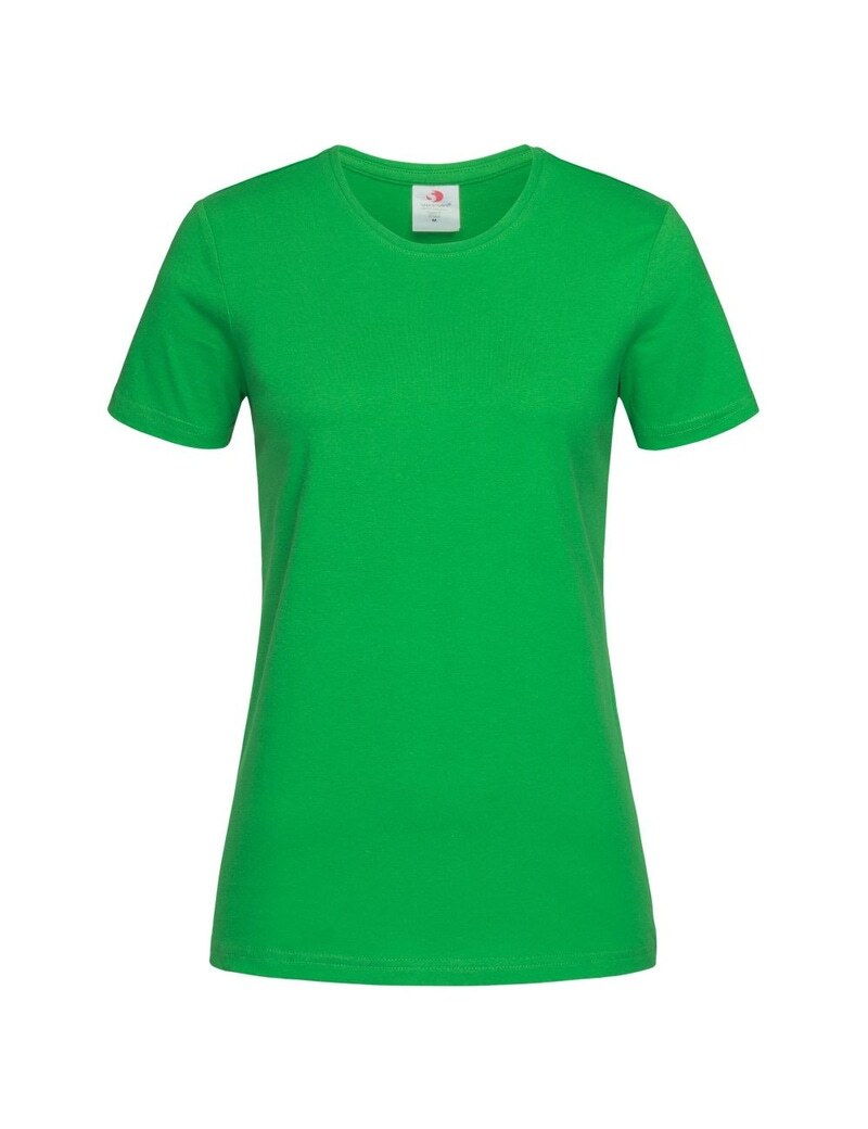 V563-BR-WSPSHRT-22-GREEN-202503051731-00 Womens Plain Ladies T SHIRT 100% COTTON Basic Tee Casual Top Size 6-24 T-Shirt - Green - 22 - Image 1