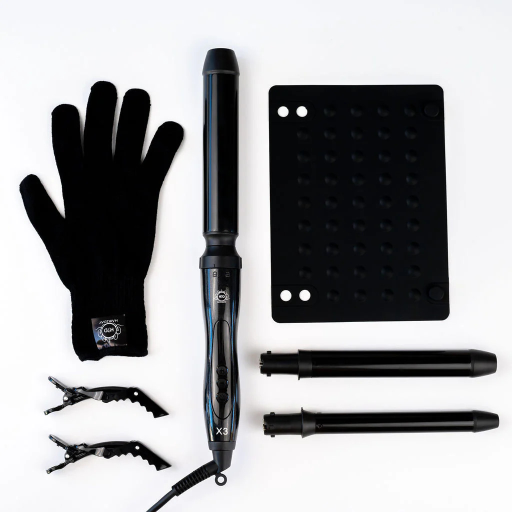 V563-BX3-202503051505-00 H2D X3 Professional Hair Curling Wand Ceramic Curler Roller - Black - Image 1