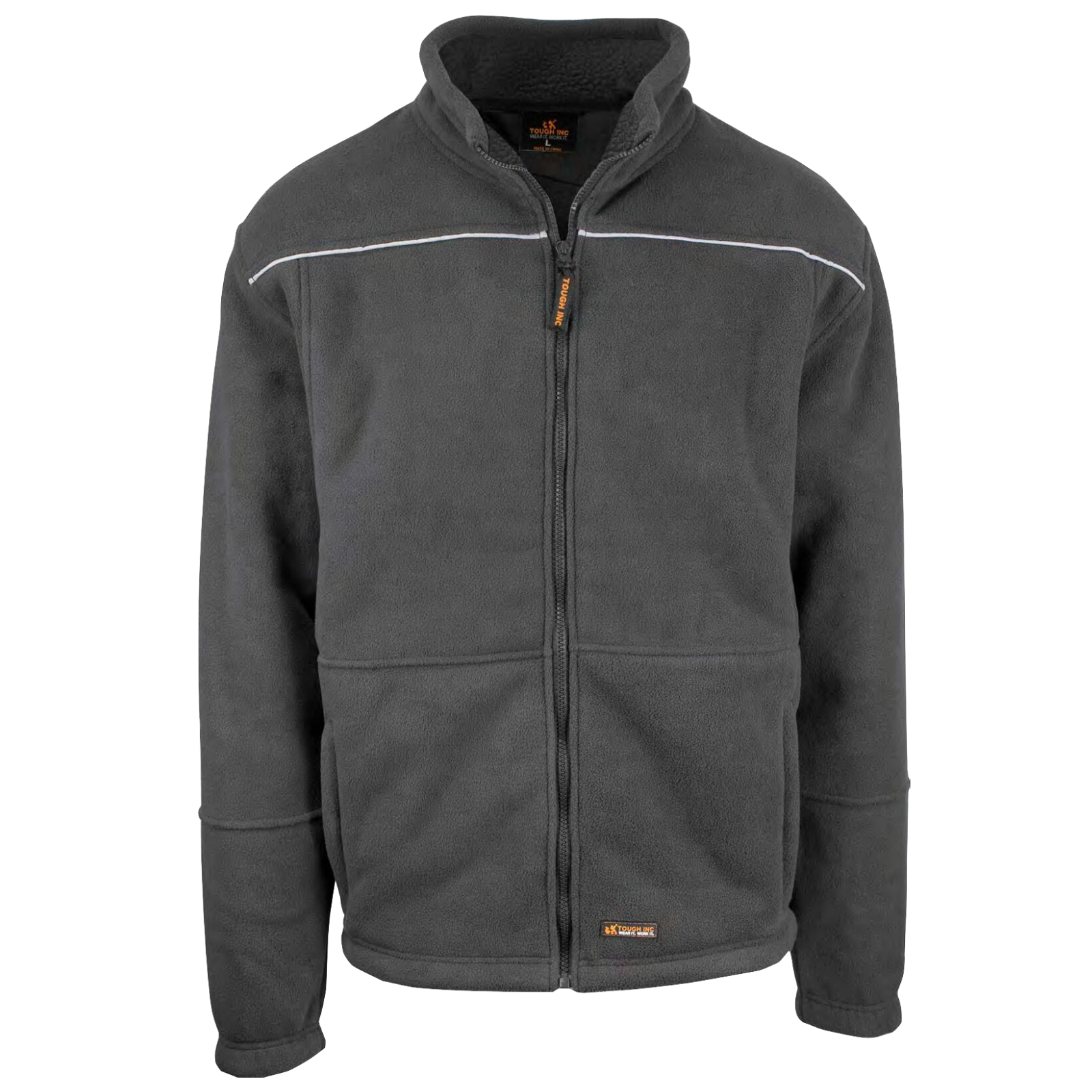 V563-CJ35-BLK-M-202503051725-00 Mens Full Zip Sherpa Polar Fleece Jumper Lined Warm Winter Jacket Pullover - Black - M - Image 1