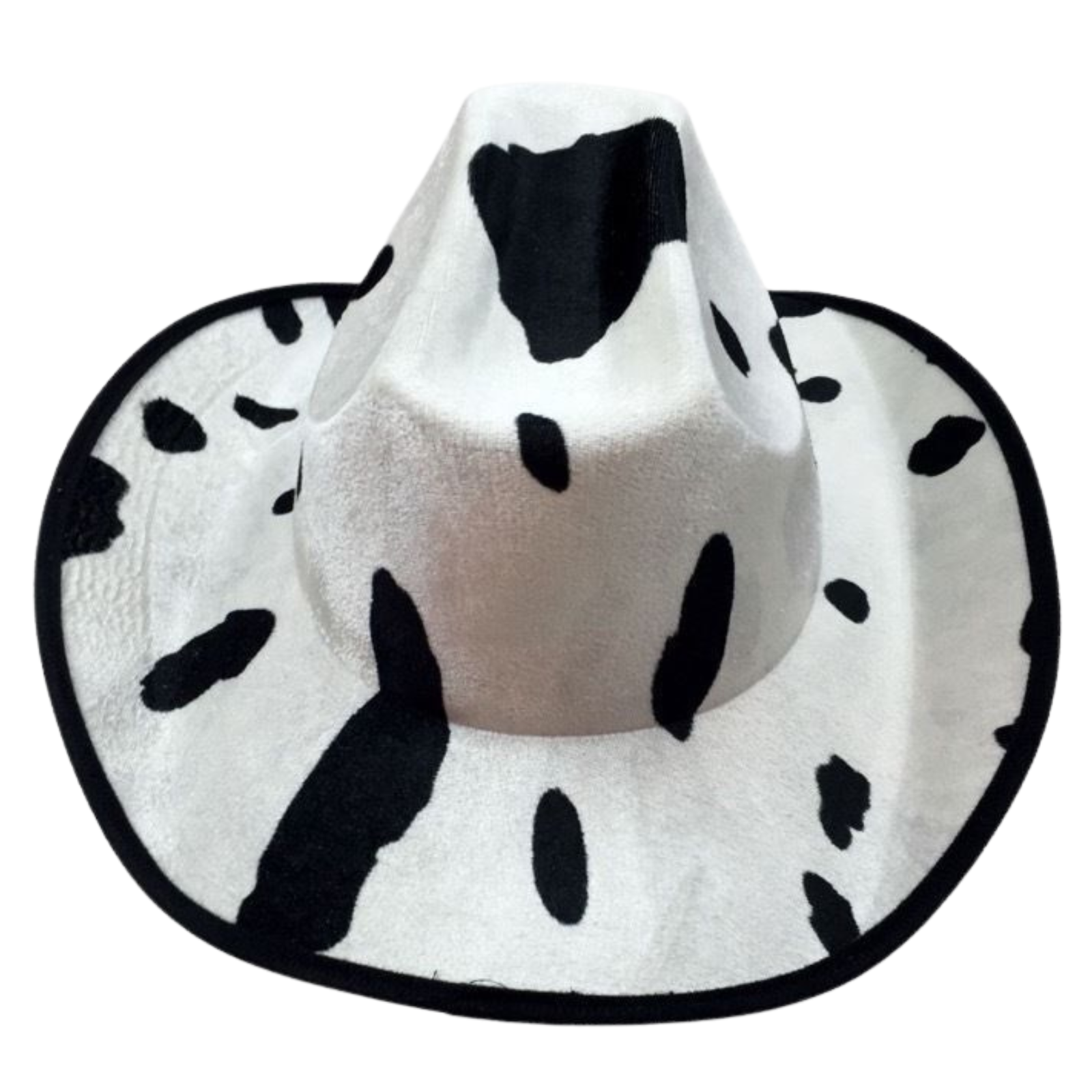 V563-COWHAT-184355-00 COW HAT Adult Cowboy Cowhide Print Wild West Costume Party Fancy Dress Fedora - Image 1