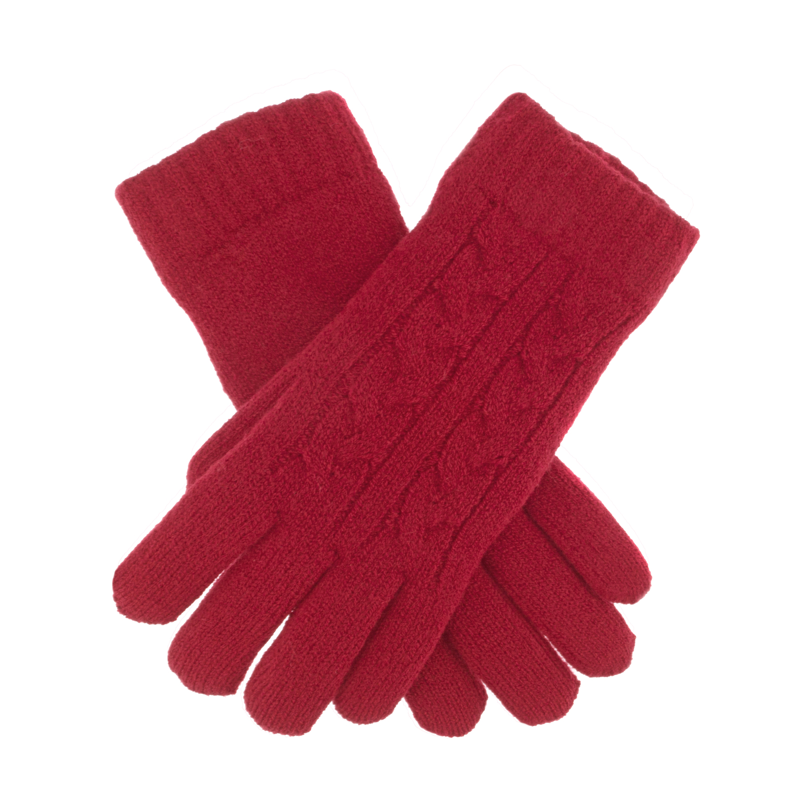 V563-DENTS-6-3186-BERRY-202506020816-00 Dents Womens Cable Knit Gloves in Berry - Image 1