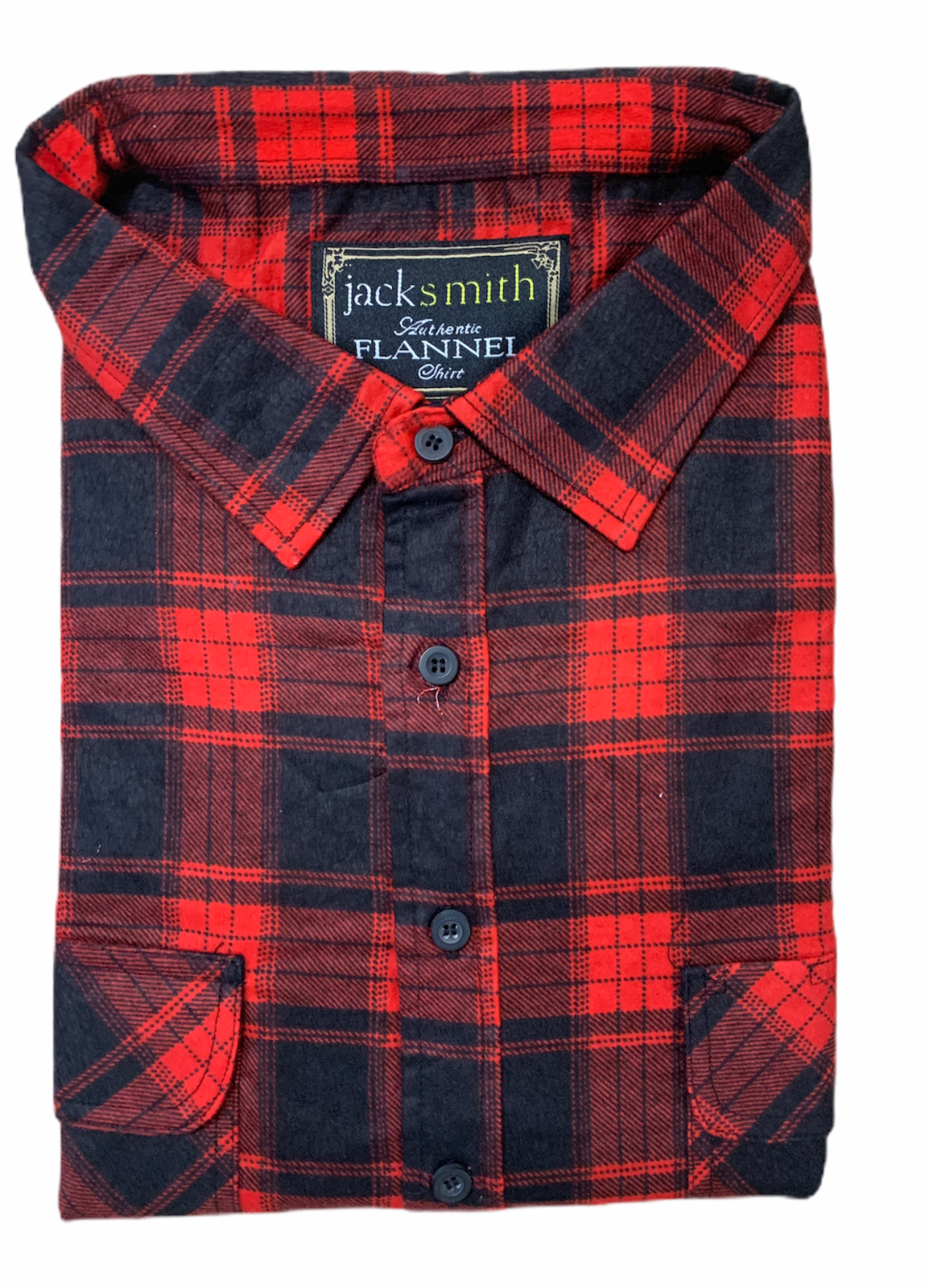 V563-FS-HP20-90-7XL-202503051852-00 Mens Flannelette Long Sleeve Shirt 100% Cotton Authentic Flannel - Half Placket - Red - 7XL - Image 1