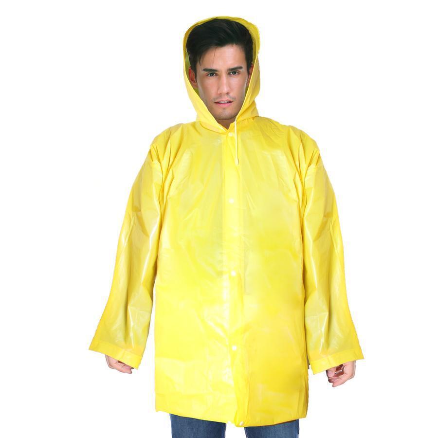 V563-JD-12159-184698-00 Adult Hooded Poncho Raincoat Waterproof Jacket Emergency Rain Coat REUSABLE - Image 1
