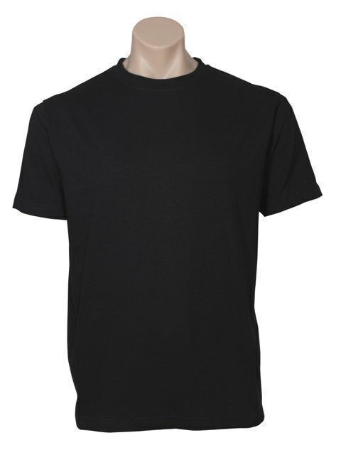 V563-MPLAINT-BLK-M-202503051926-00 Plain T-Shirt 100% COTTON Basic Blank Tee Mens Ladies Casual BULK Adults - Black - M - Image 1