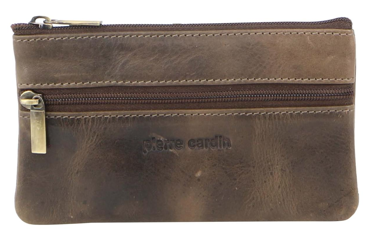 V563-PC-1349-MUSHRM-174108-00 Pierre Cardin Ladies Womens Genuine Leather RFID Coin Purse Wallet - Mushroom - Image 1