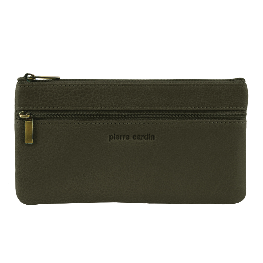 V563-PC-1488-GRAPELEAF-202503051521-00 Pierre Cardin Ladies Womens Genuine Soft Leather Wallet Case Purse - Grape Leaf - Image 1