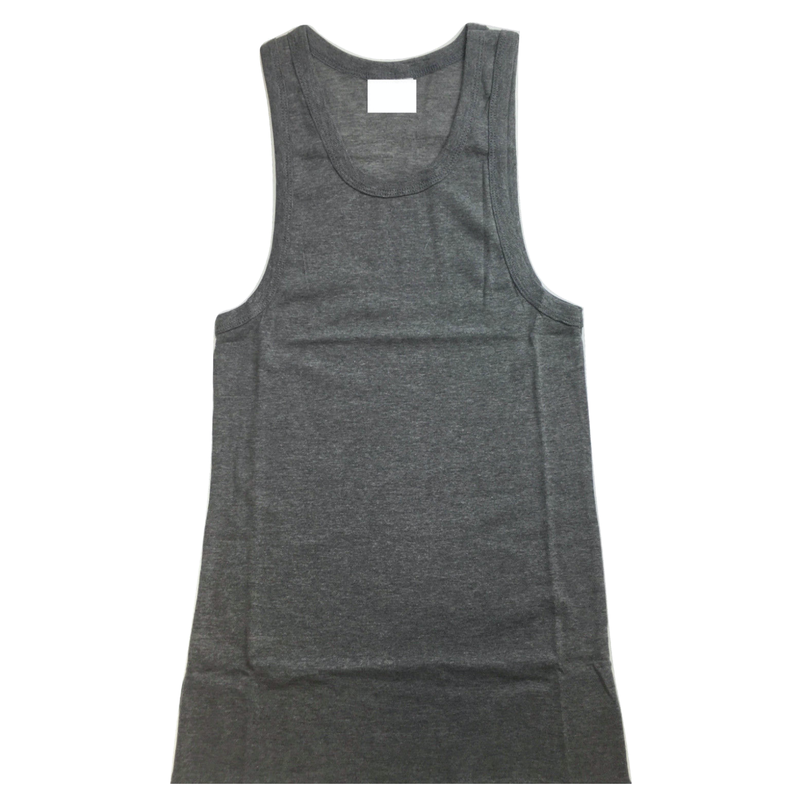 V563-PLAINSINGLET-GRY-XL-202503030910-00 Mens PLAIN SINGLET 100% Cotton Blank Slim Tank Top Gym Basic Casual S-3XL - Grey - XL - Image 1