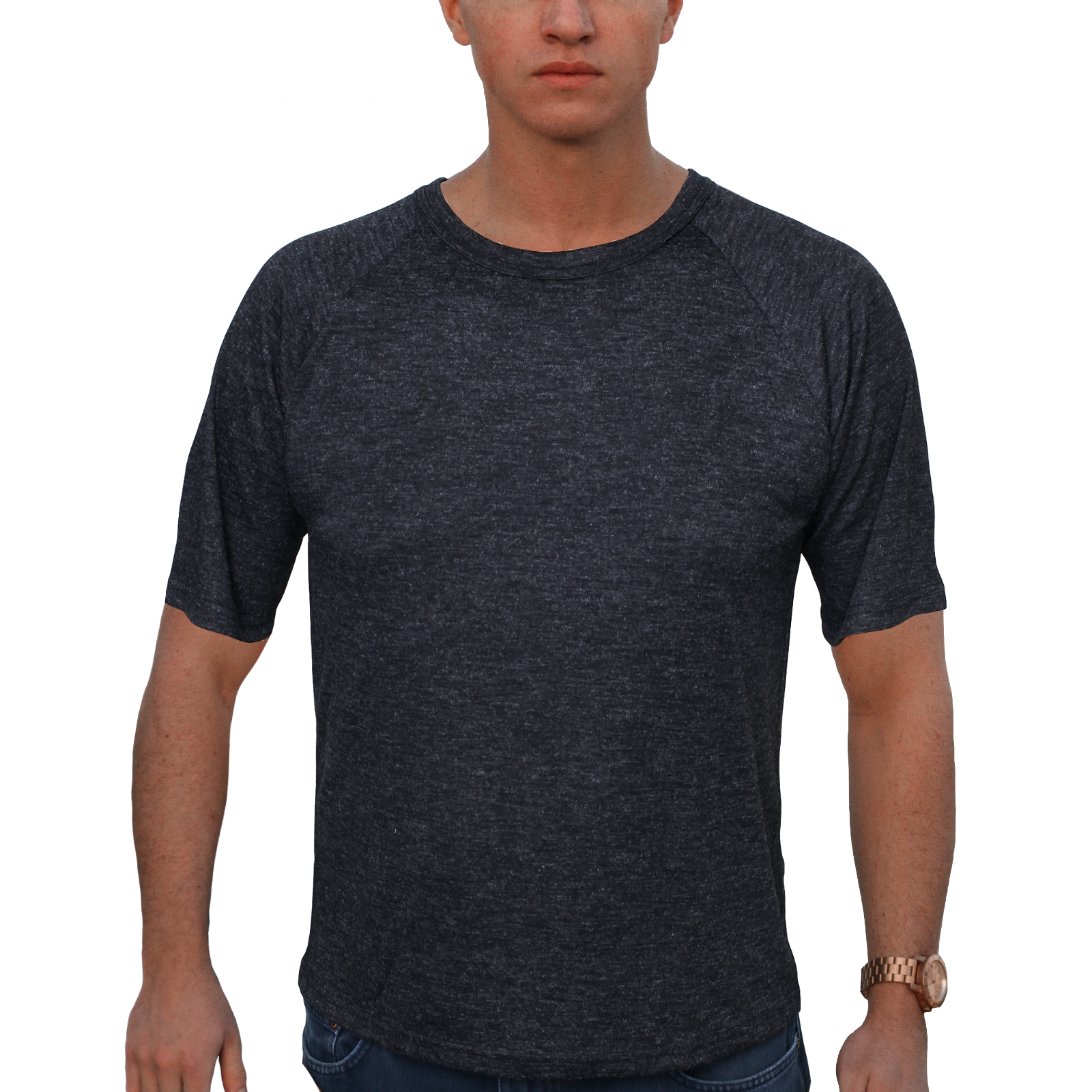 V563-SI-060-BLACK-S-202503030926-00 Mens Merino Wool Blend Short Sleeve Thermal Top Underwear Thermals Base Layer - Black - S - Image 1