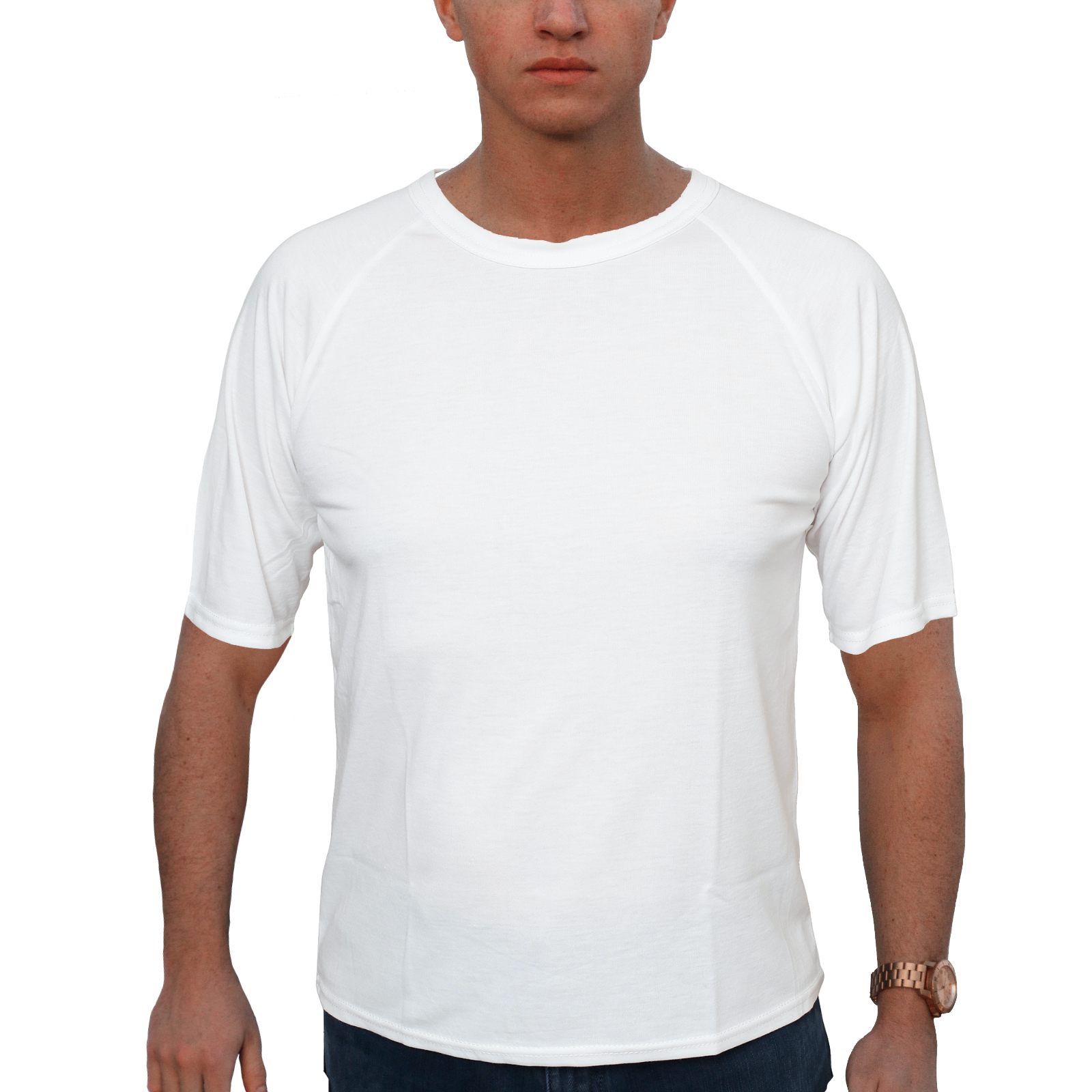 V563-SI-060-NATURAL-M-202503030930-00 Mens Merino Wool Blend Short Sleeve Thermal Top Underwear Thermals Base Layer - Natural - M - Image 1