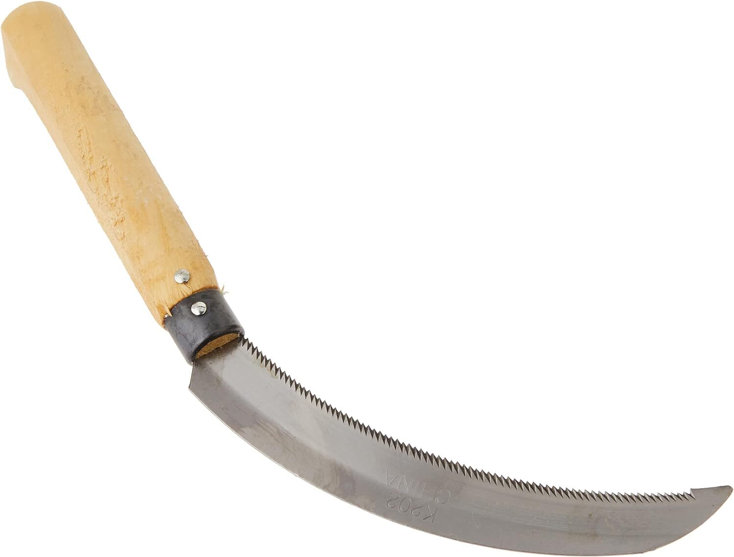 V563-SI206B-202503030936-00 Quality 36cm Sickle Farming Reaping Hook Gardening Grass Wooden Handle Scythe - Image 1
