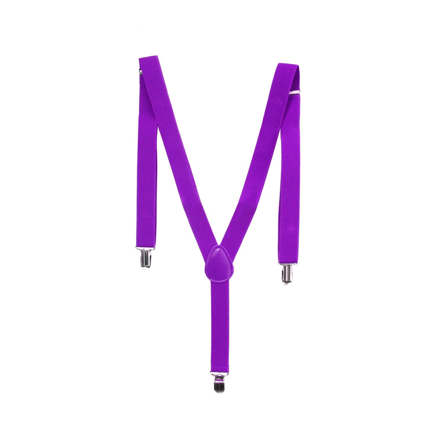 V563-SLIMSUSPENDERS-PUR-202504221055-00 Mens Suspenders Braces Adjustable Strong Clip On Elastic Formal Wedding Slim - Purple - Image 1