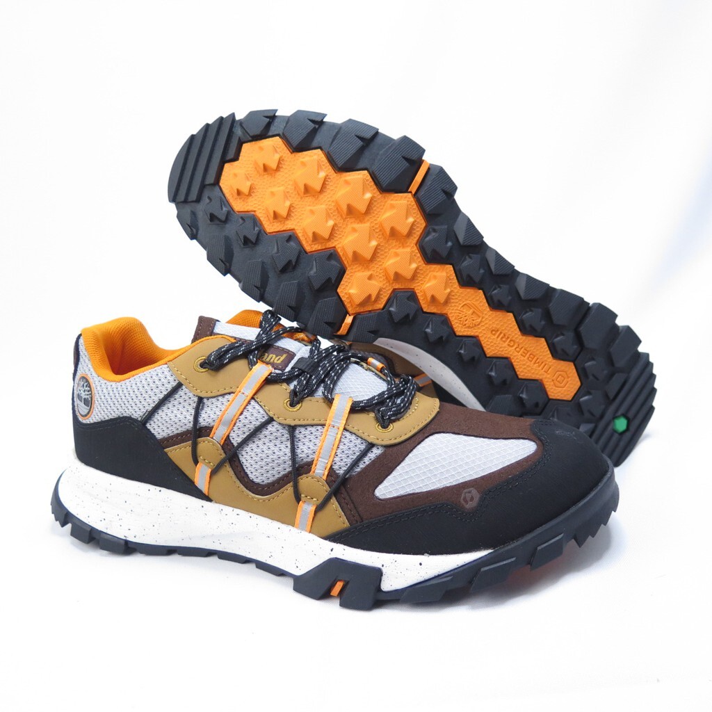V563-TB_0A41S8_050-GRY-US10-202507281340-00 Timberland Mens Garrison Trail Hiking Sneakers Shoes Trekking Runners - Grey Mesh/Brown - US 10 - Image 1