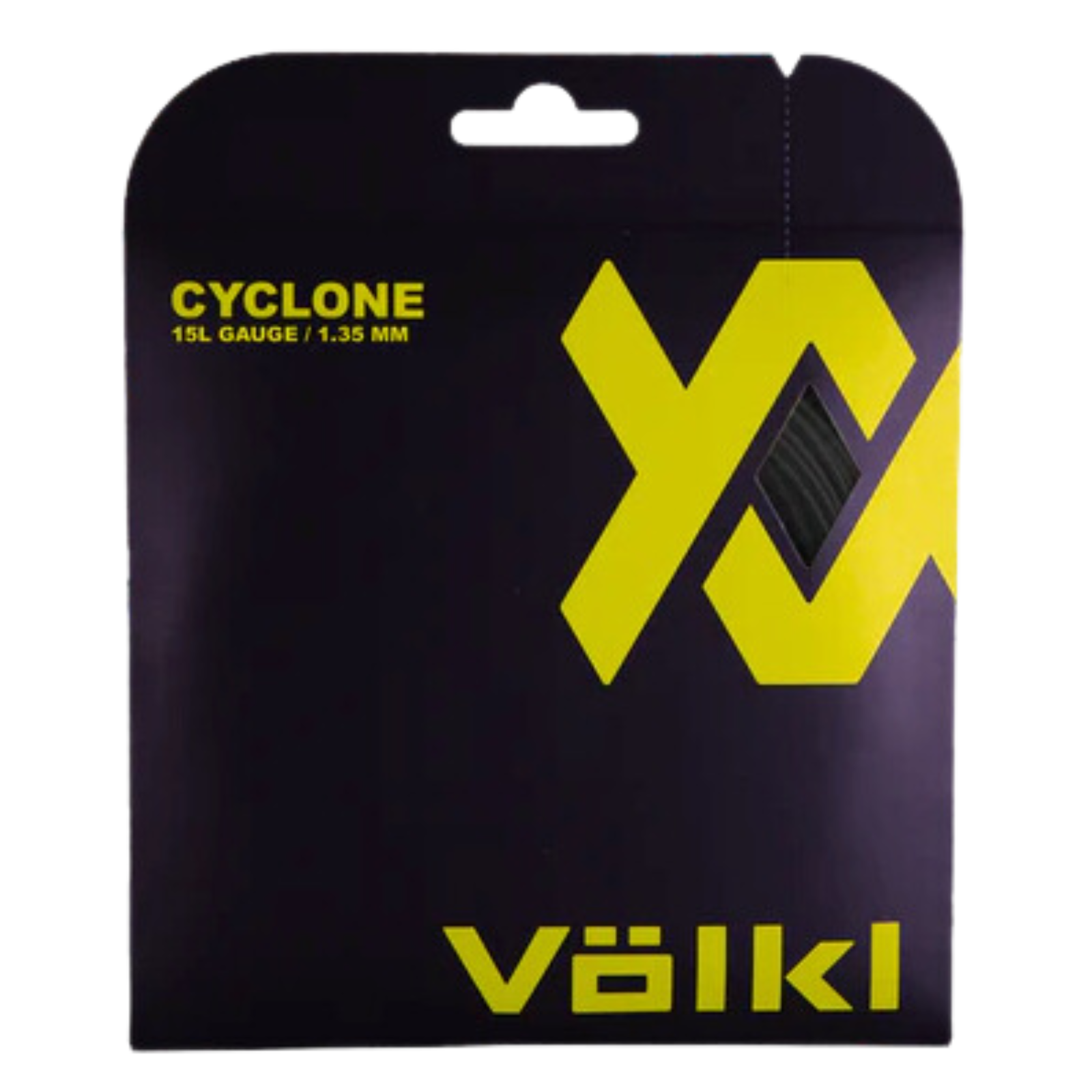 V563-TSVCBK15L-150269-00 Volkl Cyclone Black 15L Gauge Tennis String 1.35mm (12 M Set) - Image 1