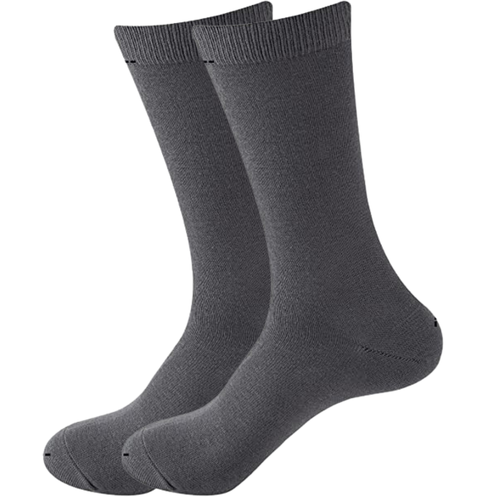 V563-UP-1BMBCREW-CHCL-2_8-202503051731-00 BAMBOO SOCKS Crew Natural Eco Healthy Enviro Unisex Work Anti-Bacterial Business - Charcoal - 2-8 - Image 1